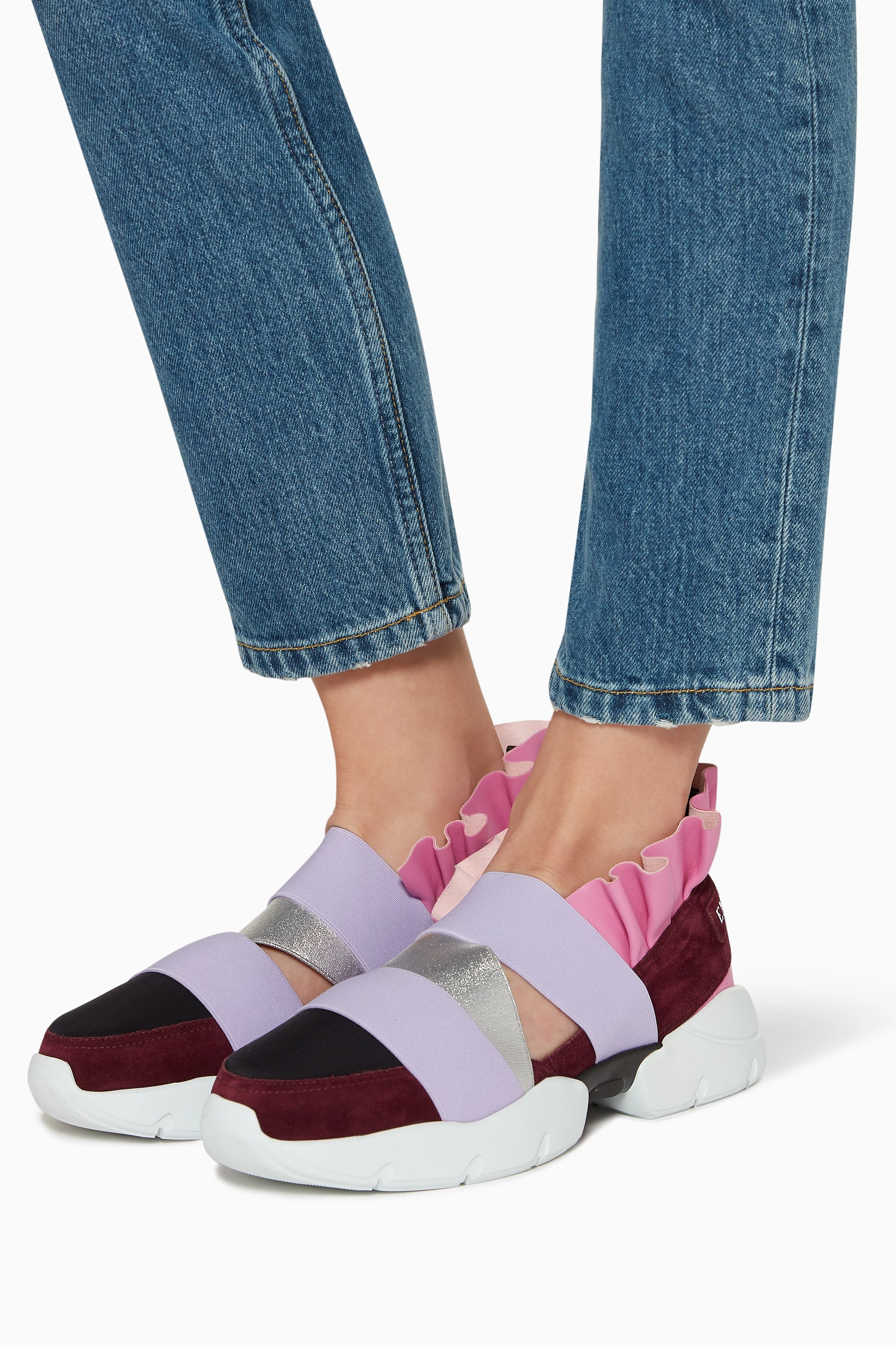 Buy Emilio Pucci Purple Multi Colour City Up Slip On Sneakers For Women Online Ounass UAE