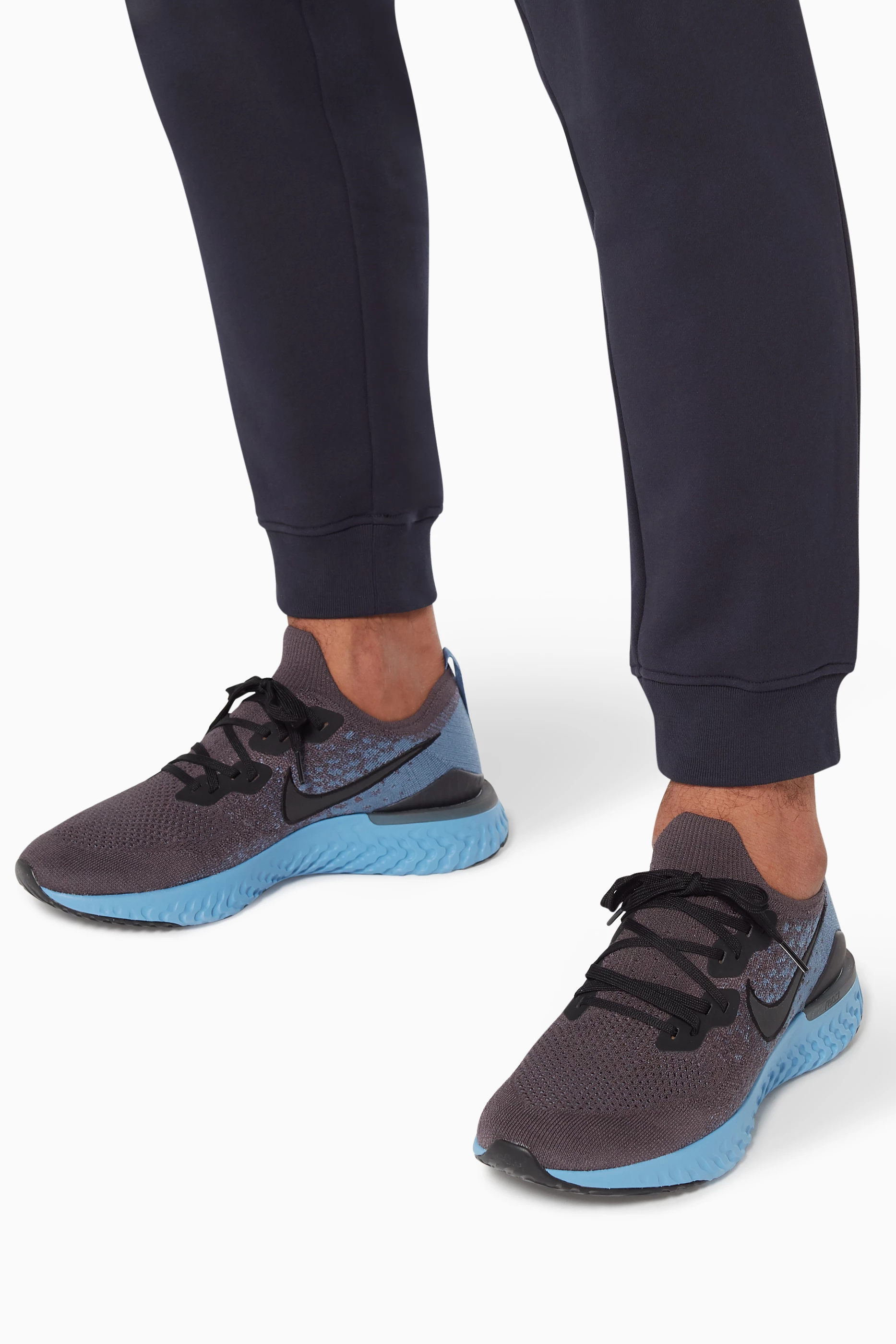 Epic react flyknit 2 white blue clearance
