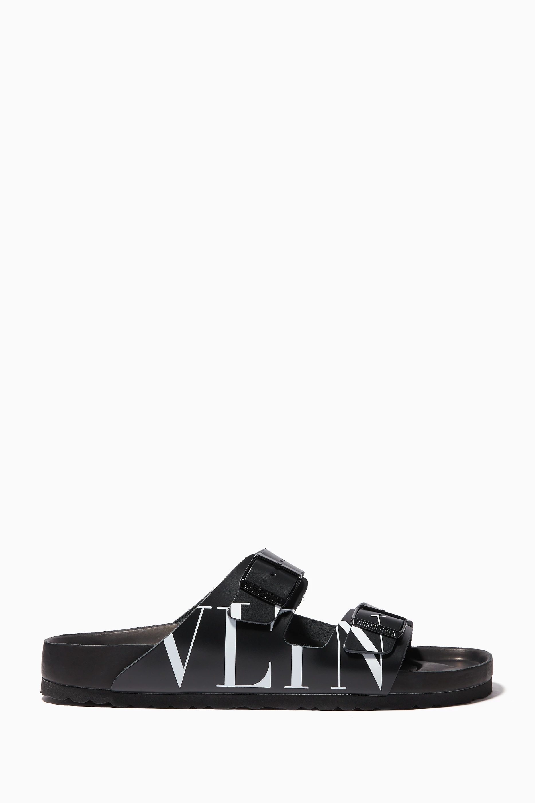 Buy Valentino Garavani Black Valentino Garavani x Birkenstock VLTN Slide Sandals For Men Online Ounass UAE