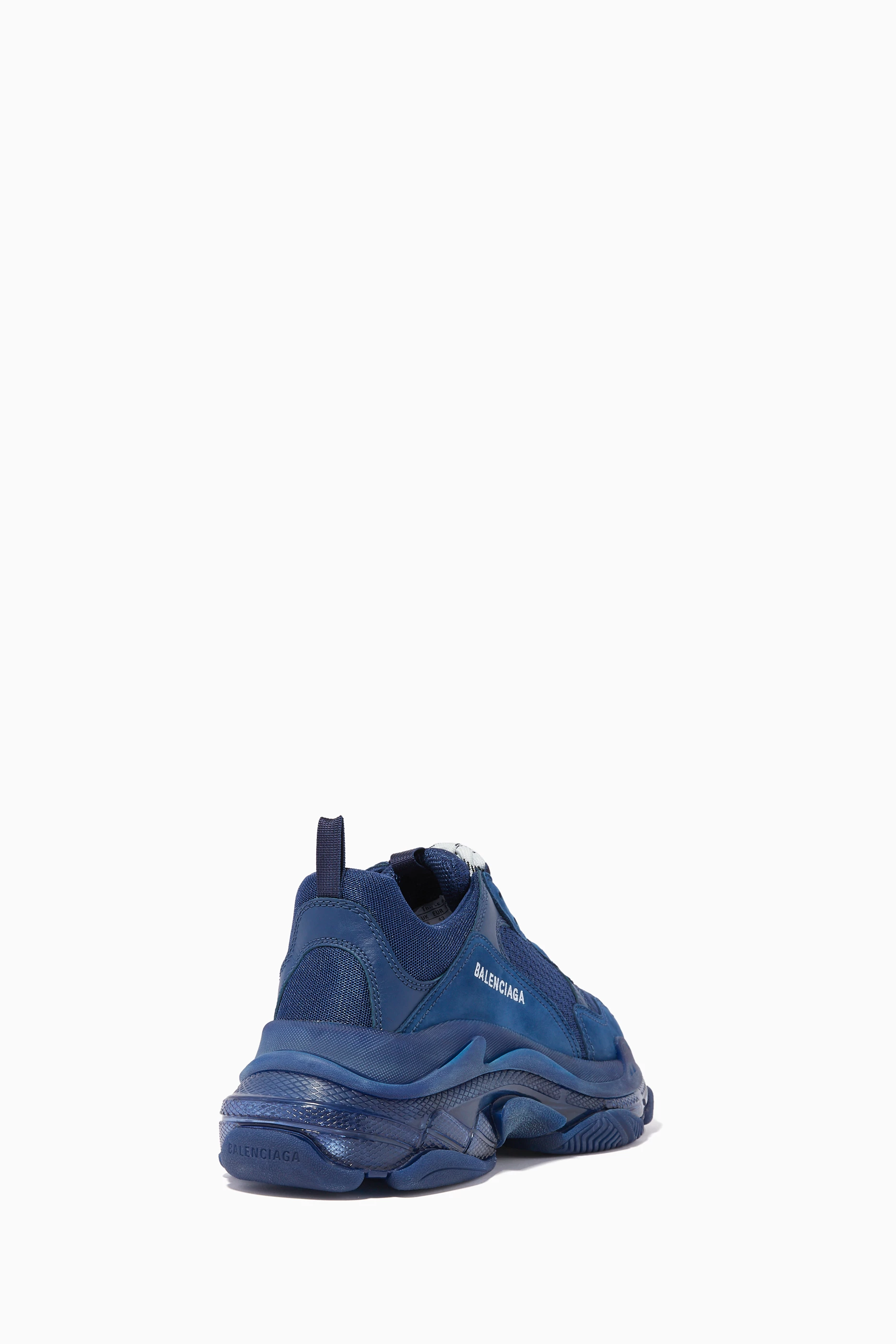 Buy Balenciaga Blue Triple S Clear Sole Sneakers For Men Online Ounass UAE