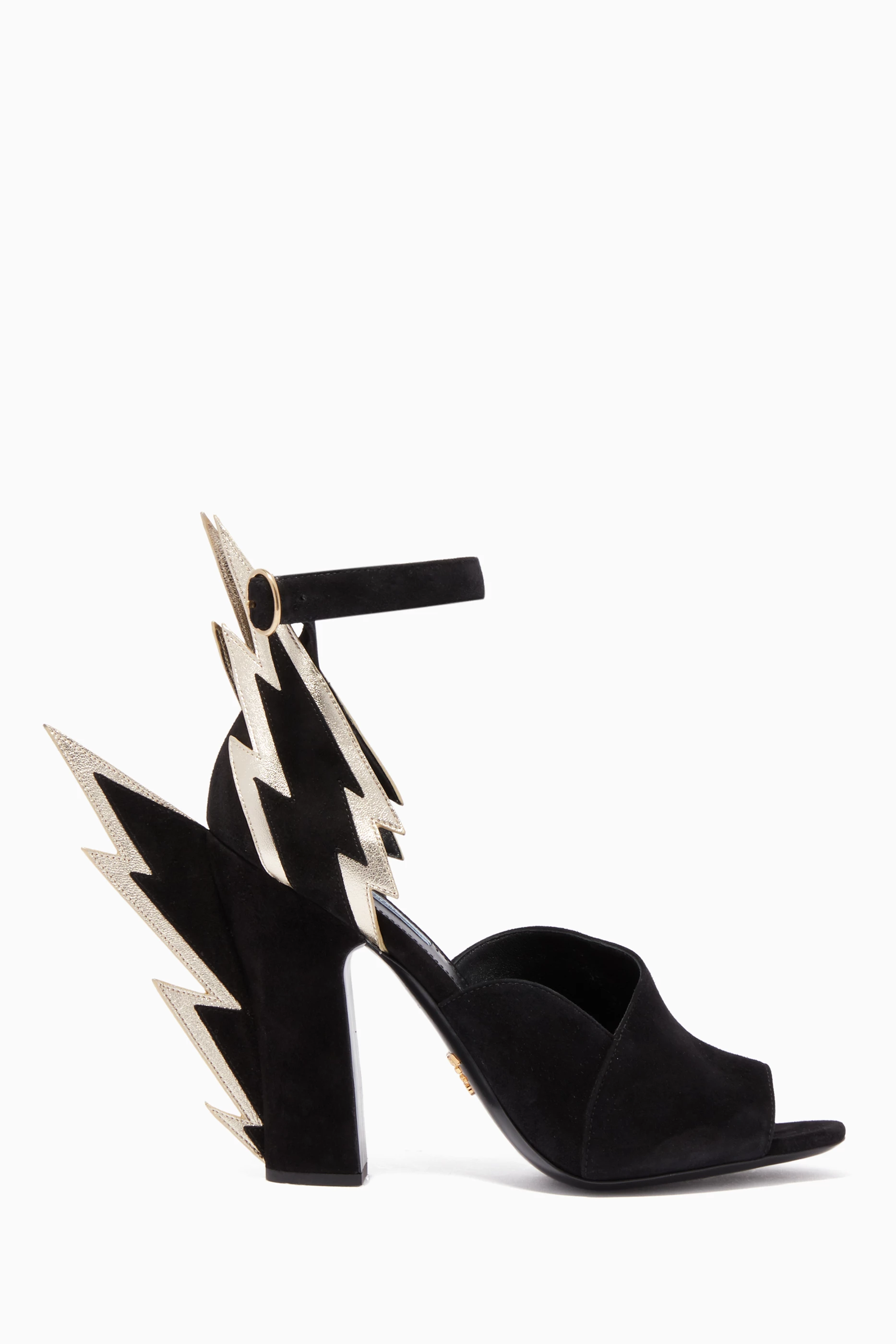 Prada lightning bolt heels shop