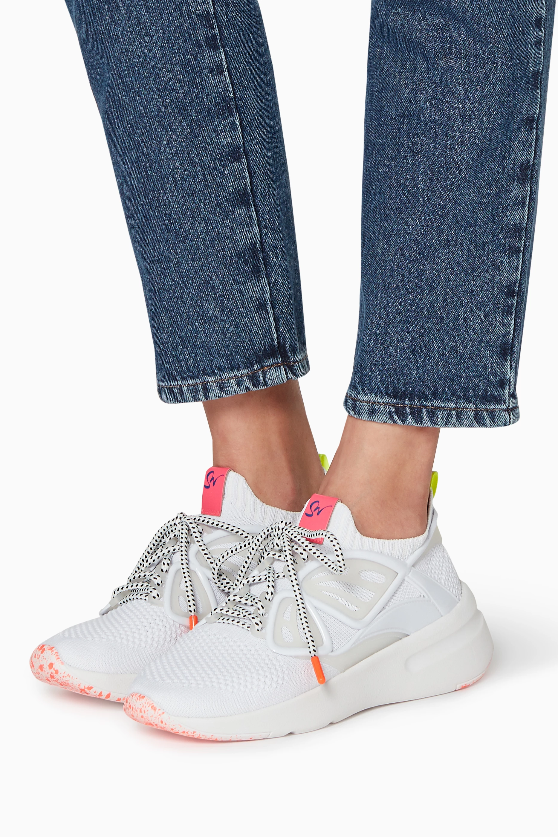 Buy Sophia Webster White Fly By Knit Butterfly Runner Sneakers For Women Online Ounass UAE