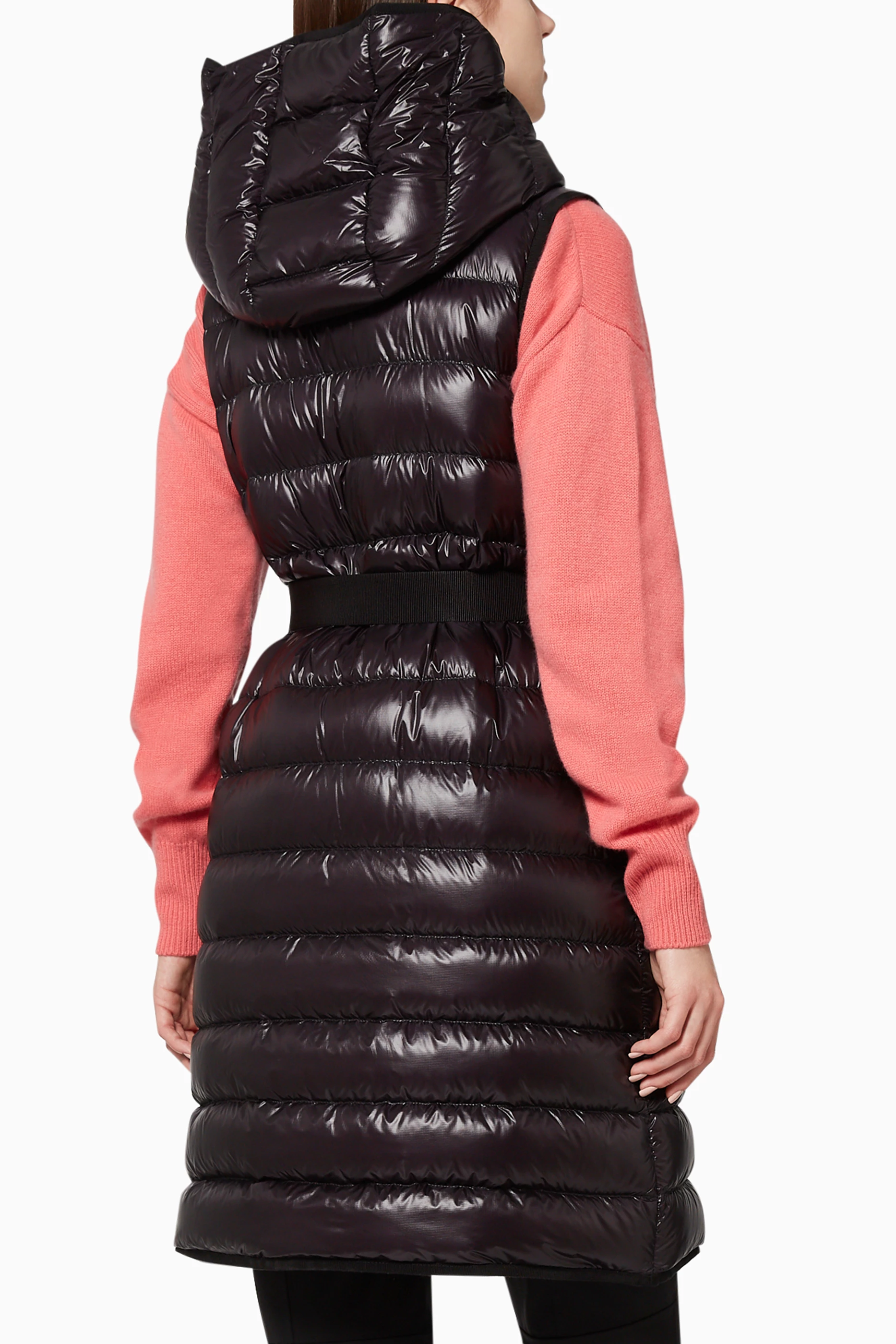 Buy Moncler Black Noisette Hooded Quilted Gilet For Women Online Ounass UAE