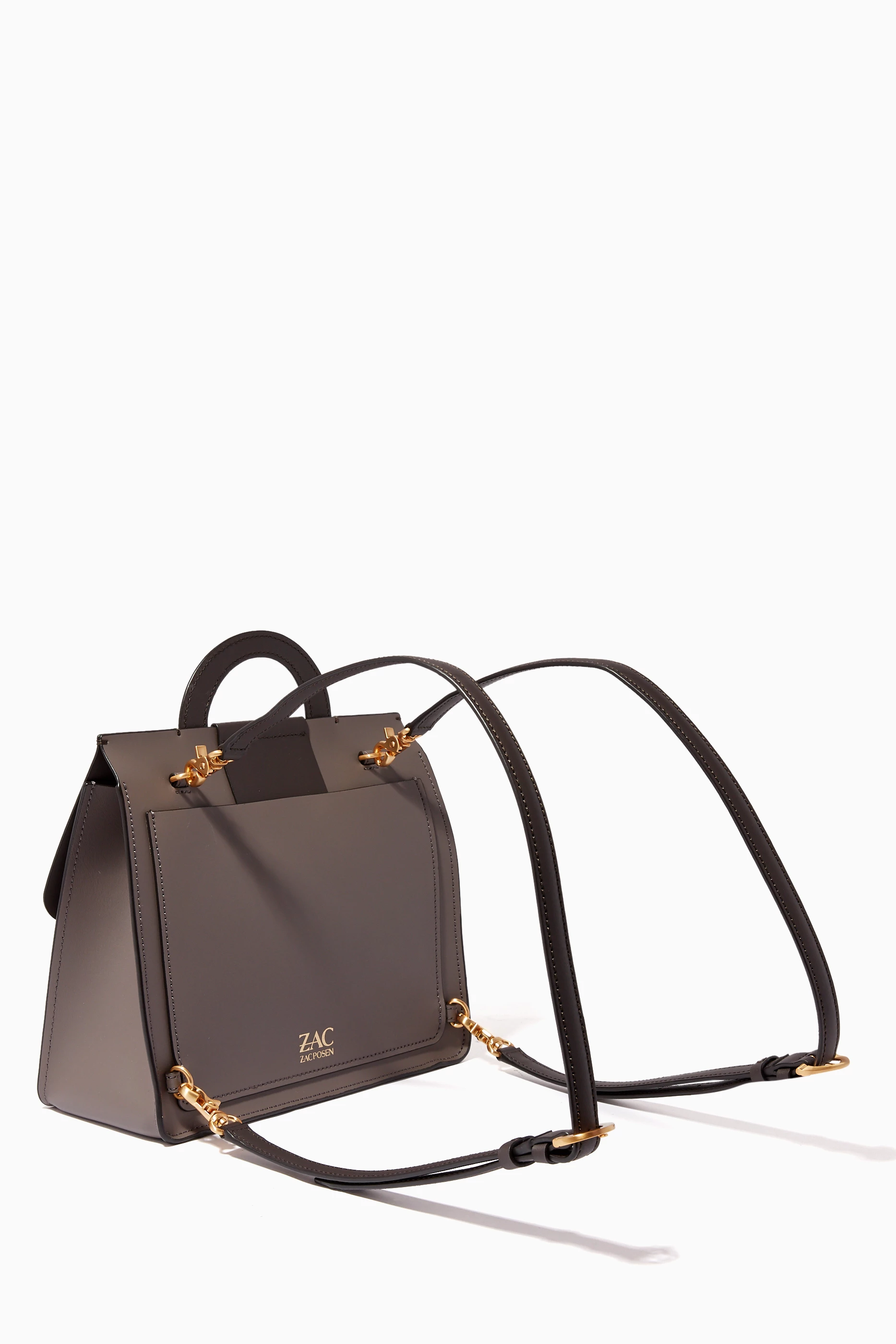 Buy ZAC Zac Posen Grey Biba Buckle Convertible Backpack For Women Online Ounass UAE