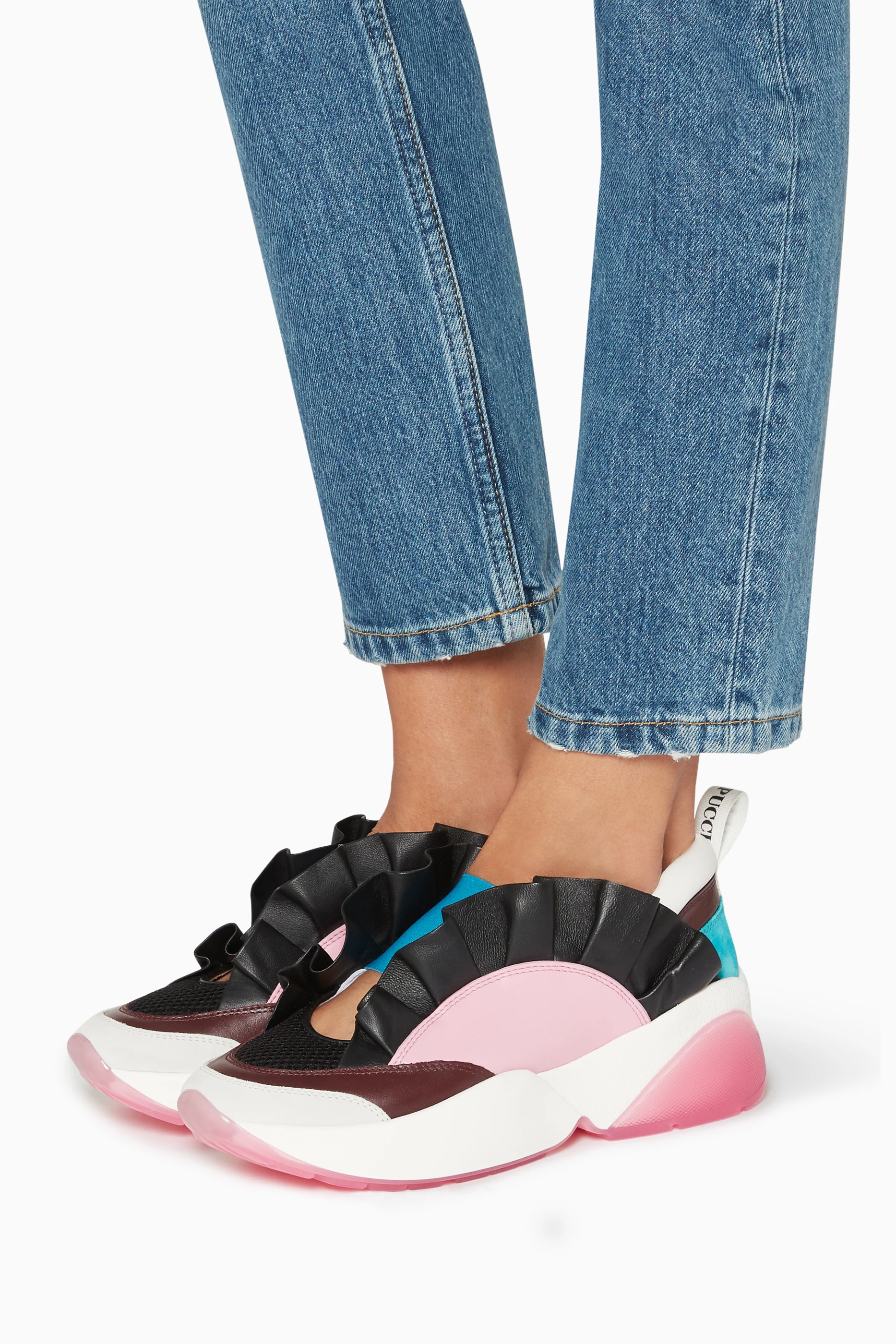 Emilio pucci ruffle sneakers shop