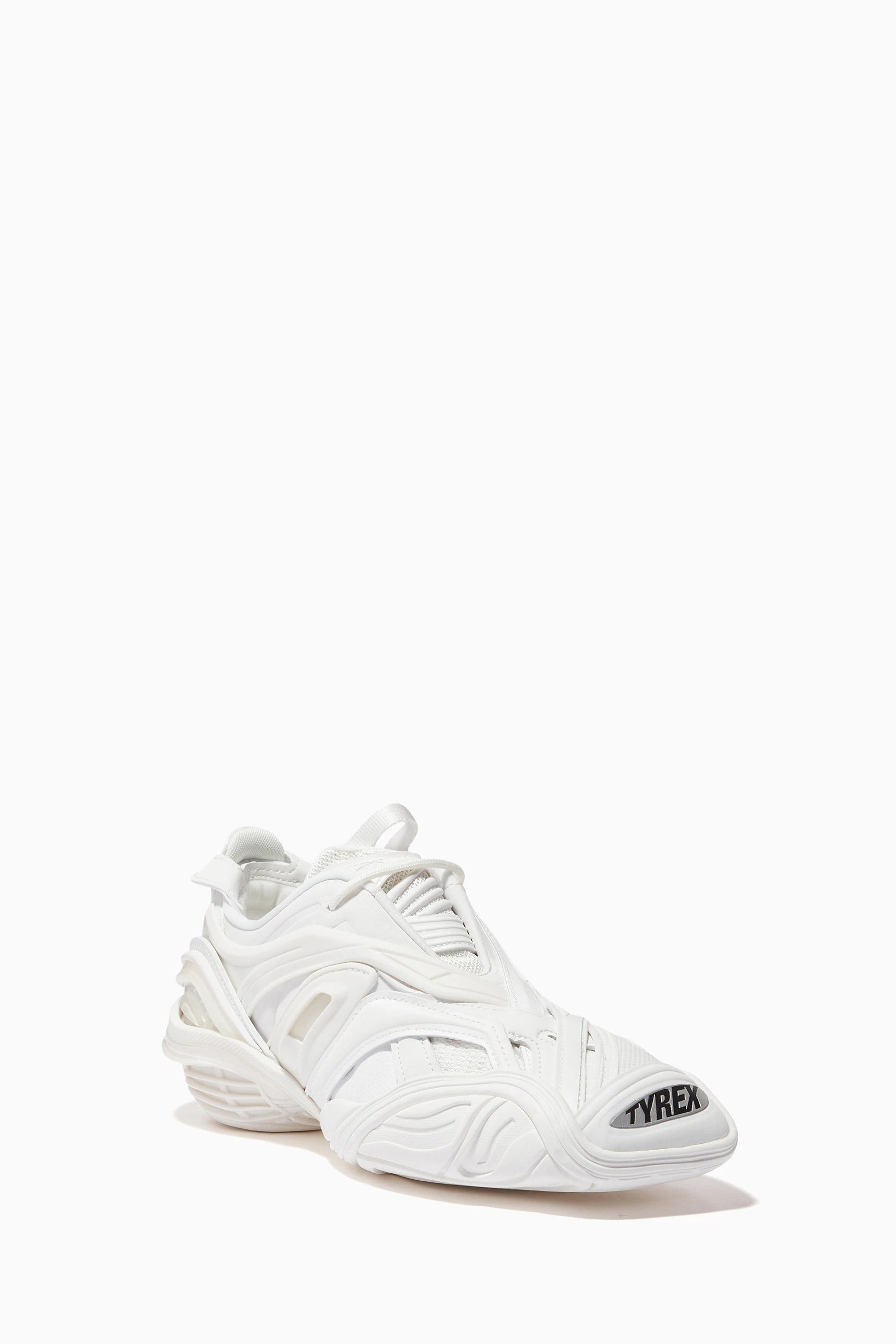 Buy Balenciaga White Tyrex Sneakers in Molded Rubber & Nylon For 