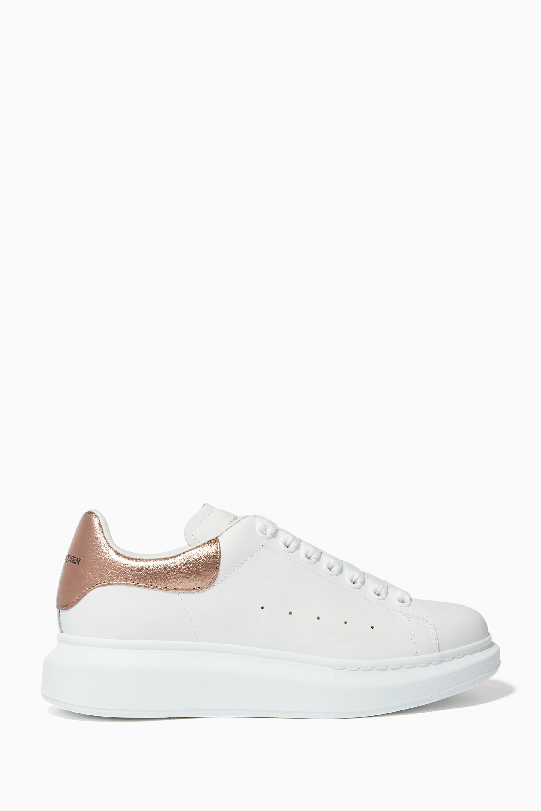 Alexander mcqueen trainers rose gold clearance