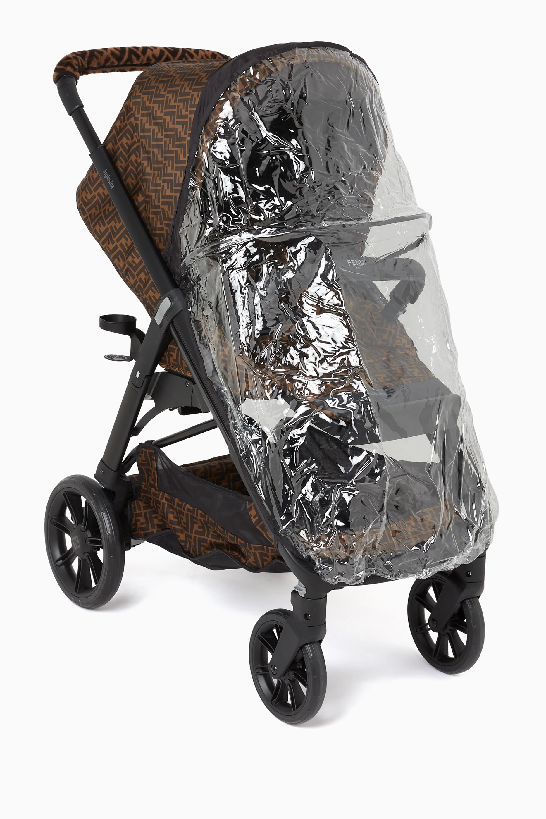 Buy Fendi Brown FF Logo Reclinable Stroller For Baby Boys Online Ounass UAE
