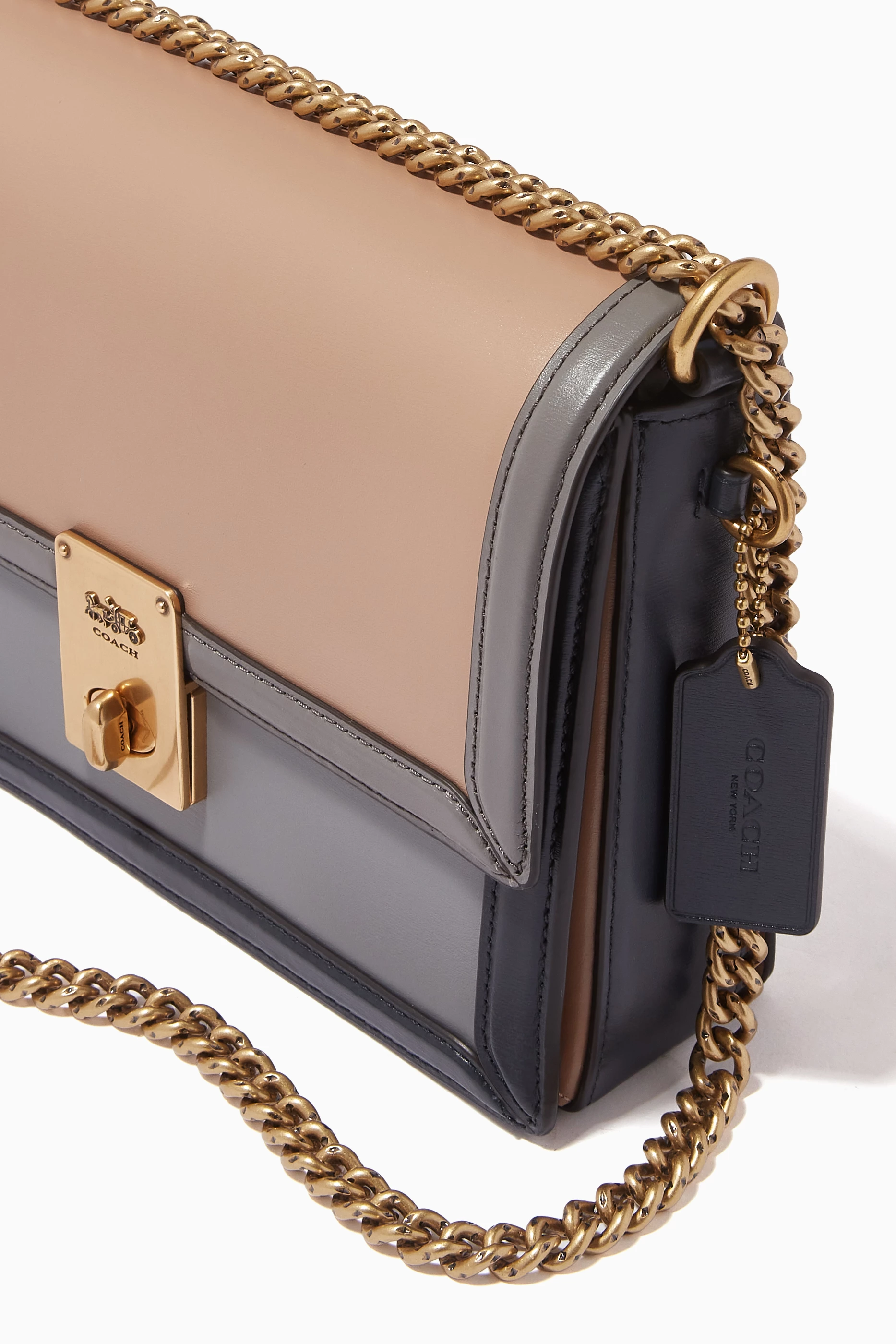 Buy Coach Multicolour Hutton Shoulder Bag in Colour block Leather For Women Online Ounass UAE