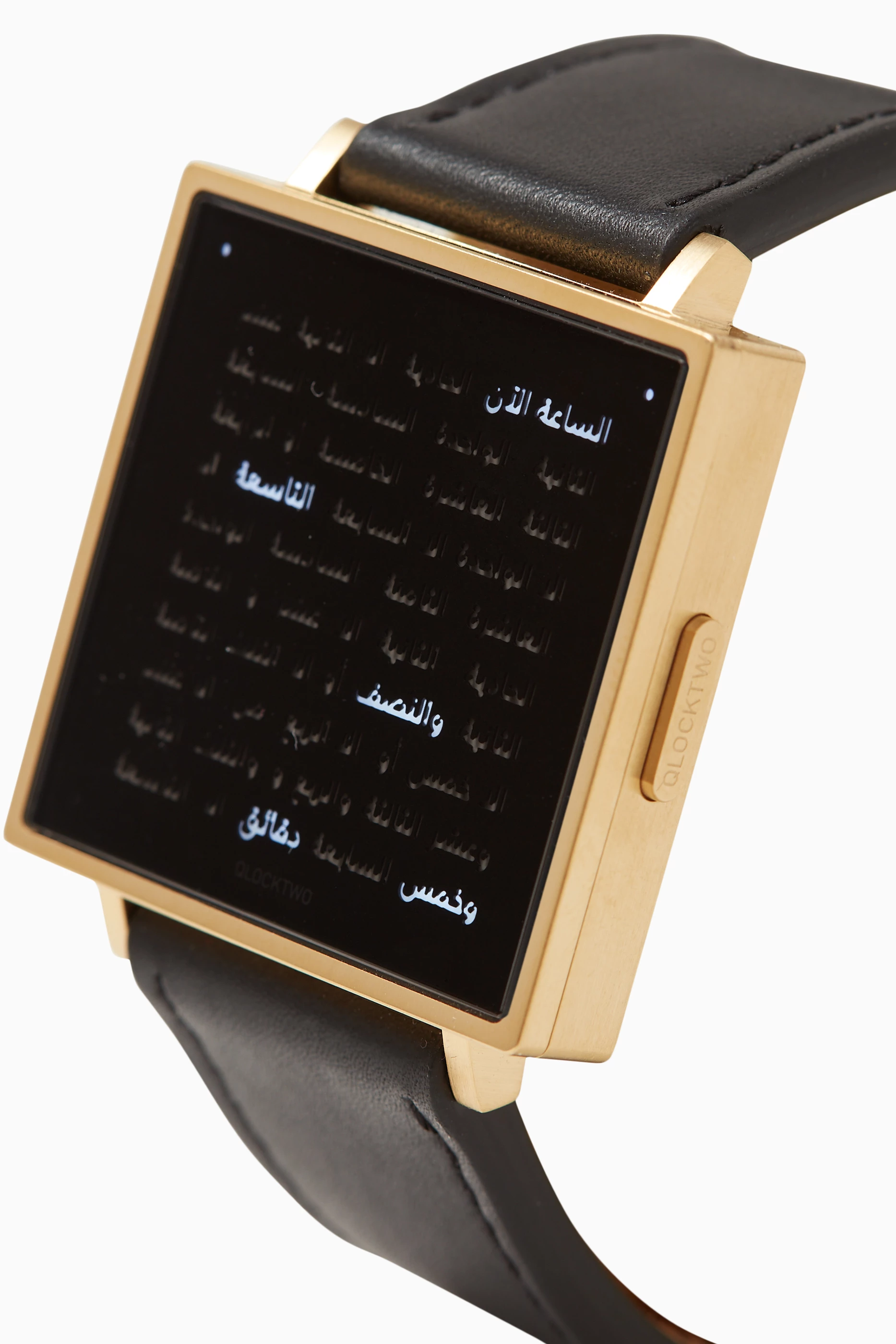 Buy QLOCKTWO Black W39 Arabic Watch For Men Online Ounass UAE