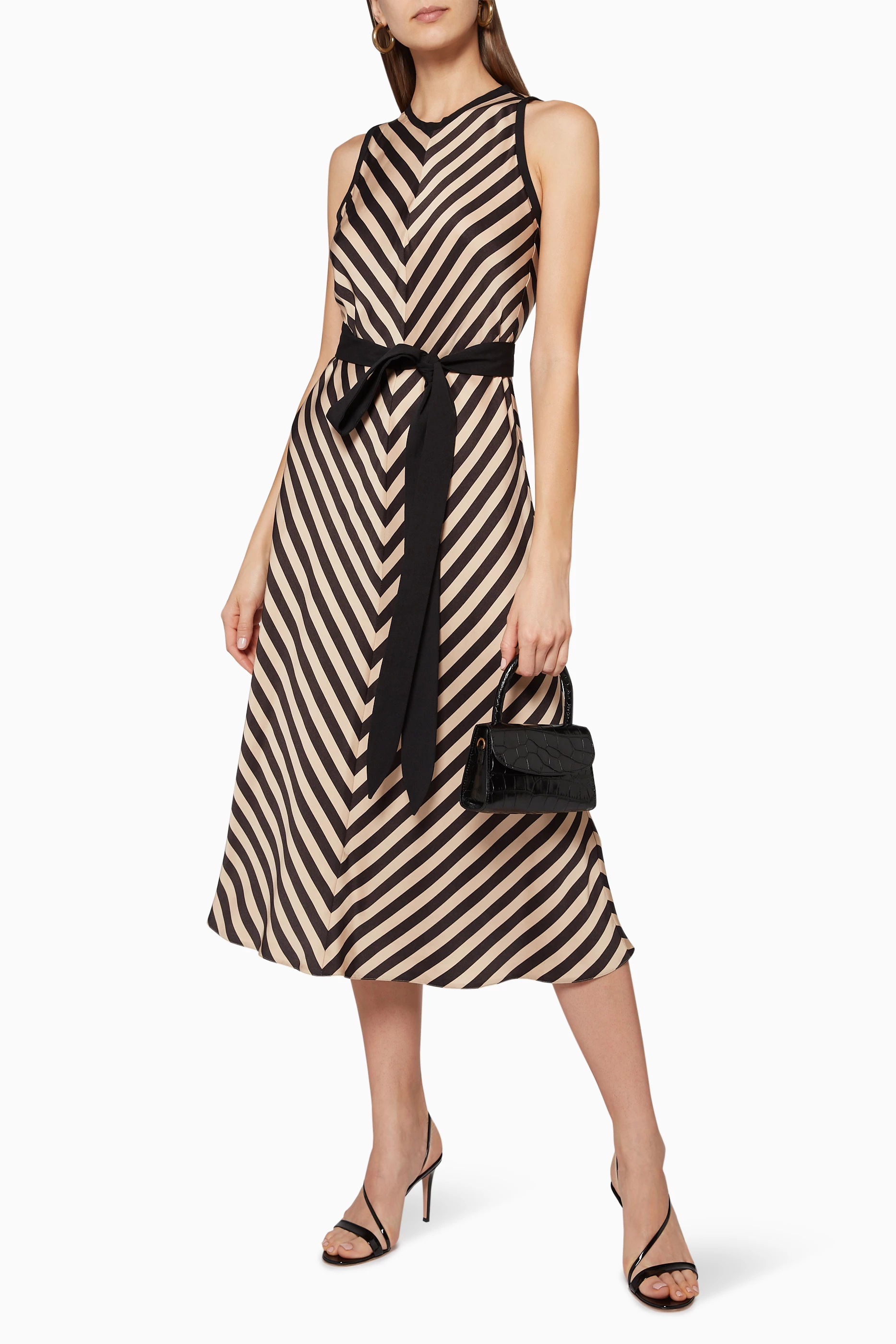 Striped midi dress top