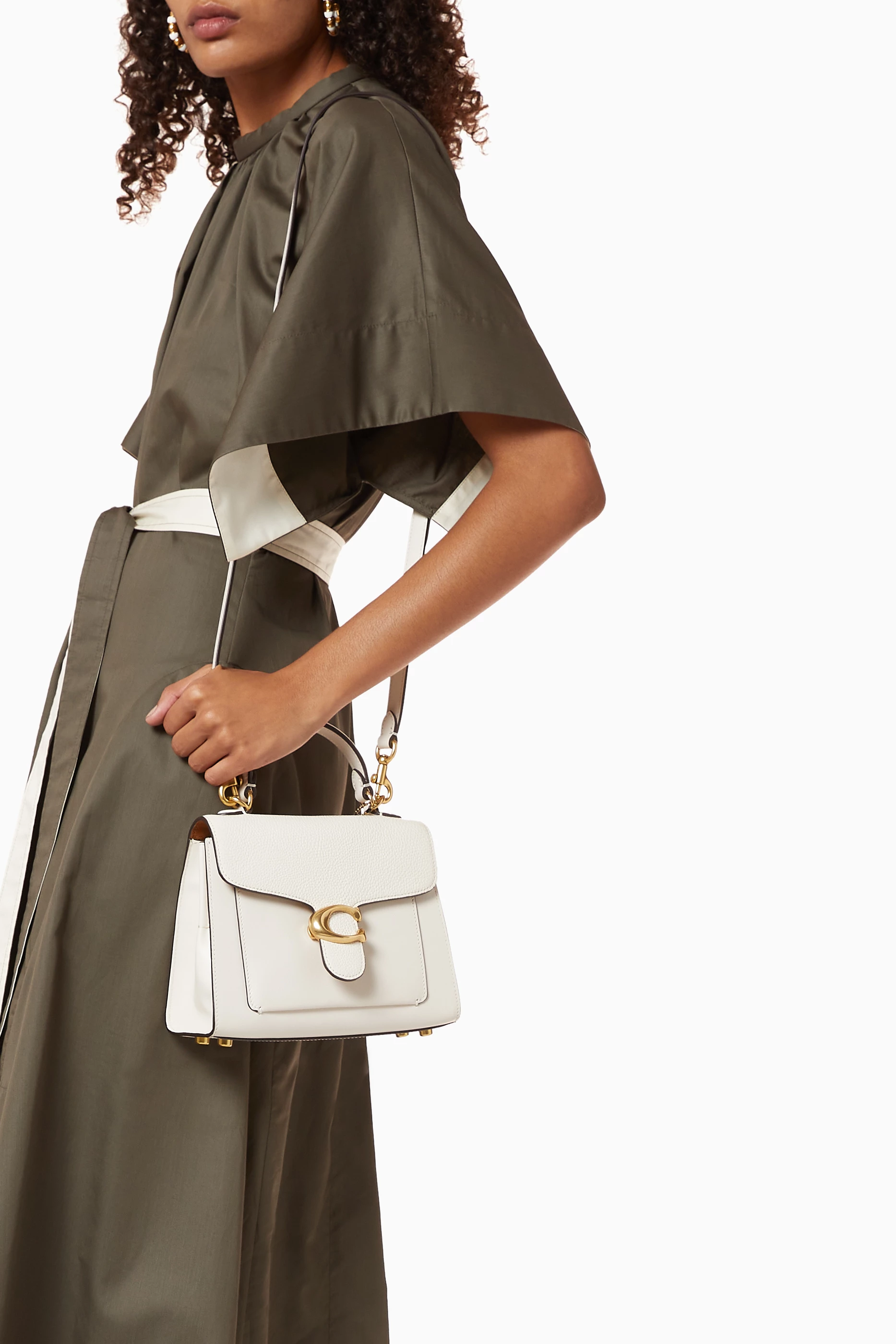 Buy Coach White Tabby Top Handle 20 in Mix Leather For Women Online Ounass UAE