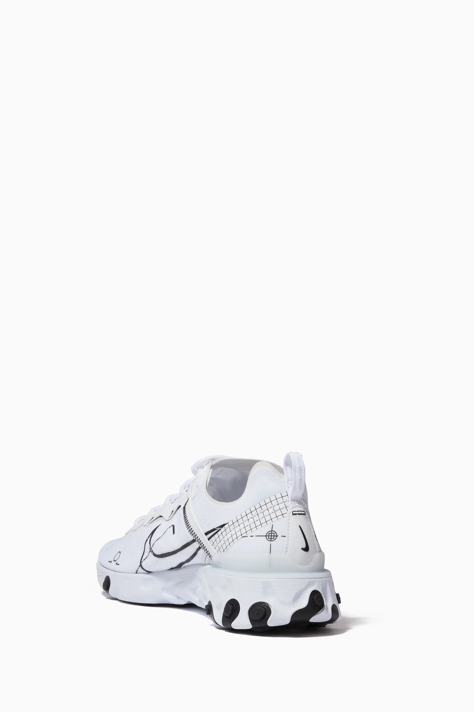 Buy Nike White Nike React Element 55 Sneakers For Men Online Ounass UAE