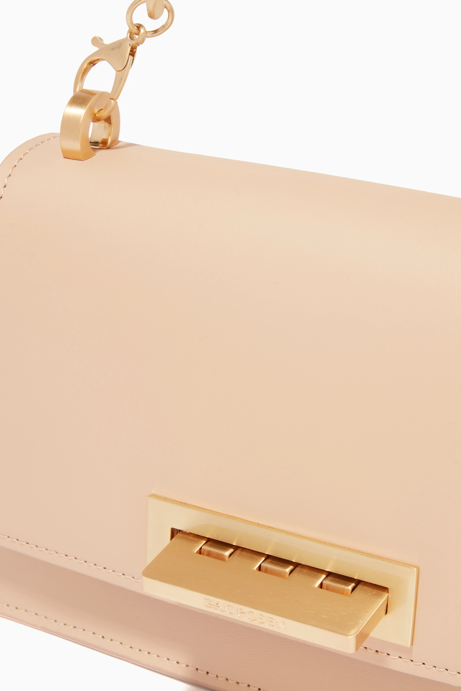 Buy ZAC Zac Posen Neutral Earthette Chain Top Handle Bag in Leather For Women Online Ounass UAE