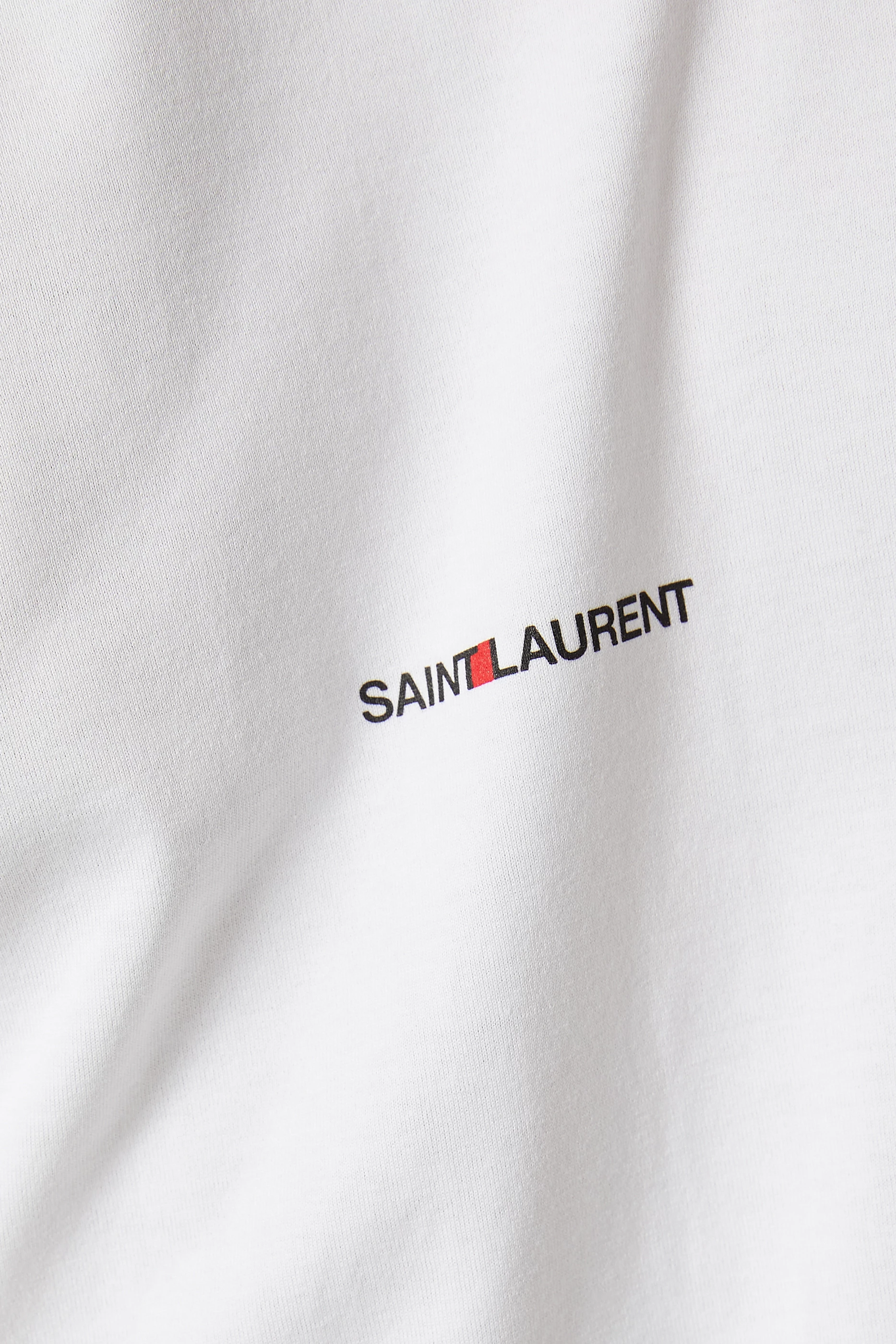 Buy SAINT LAURENT White SAINT LAURENT Print T Shirt in Jersey For Men Online Ounass UAE