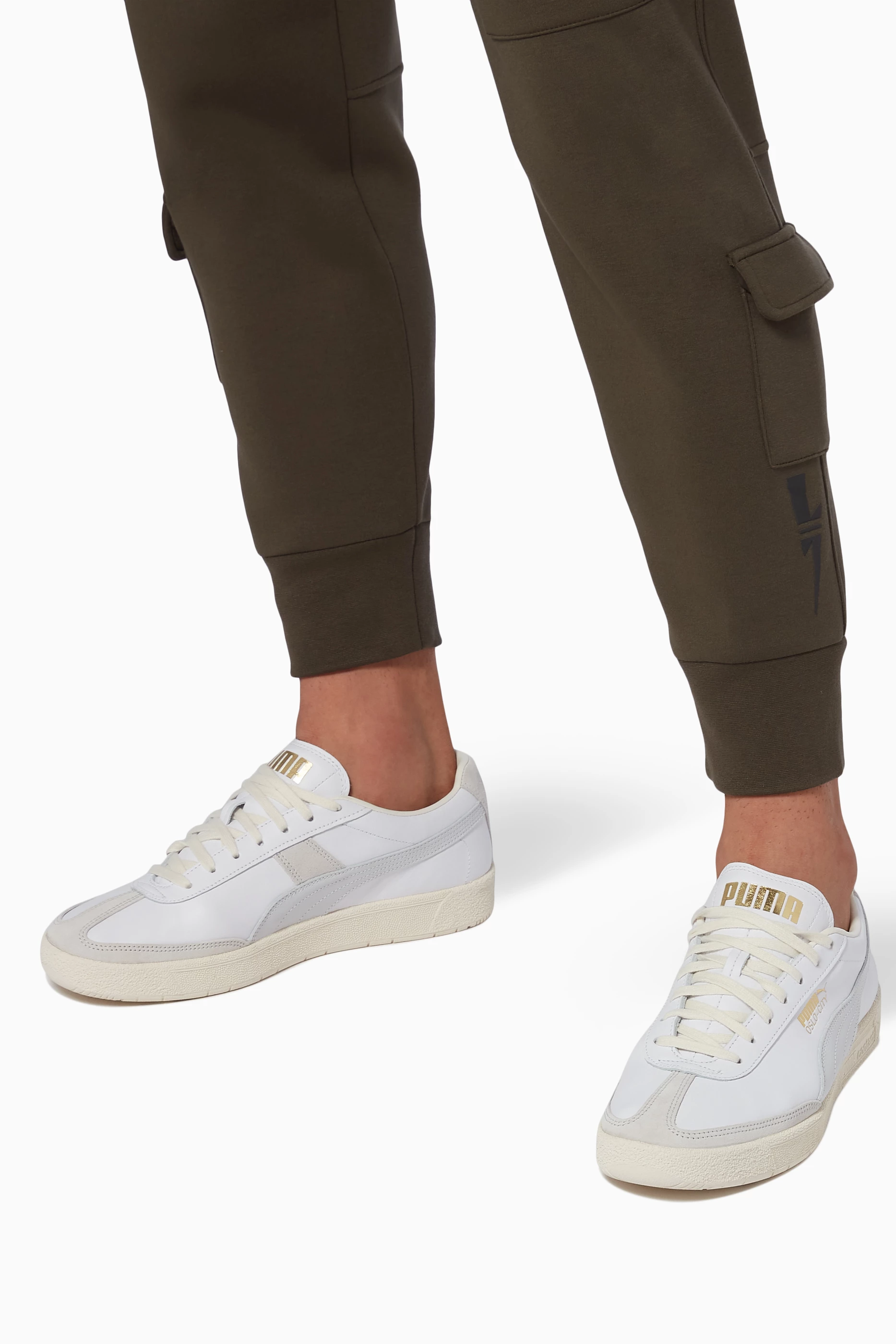 Buy PUMA Select White Oslo City Luxe Sneakers in Leather Suede For Men Online Ounass UAE