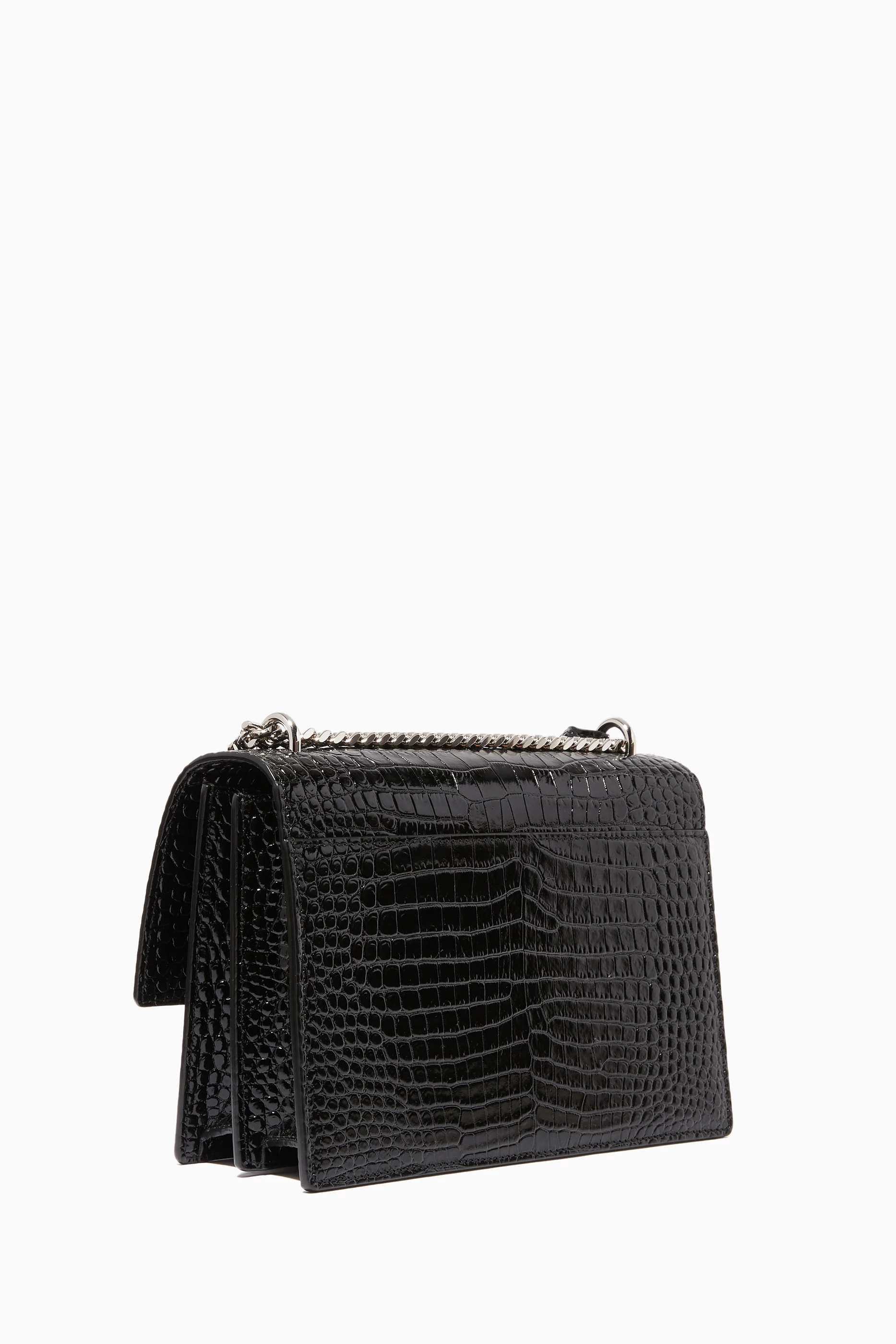Ysl black crocodile crossbody online