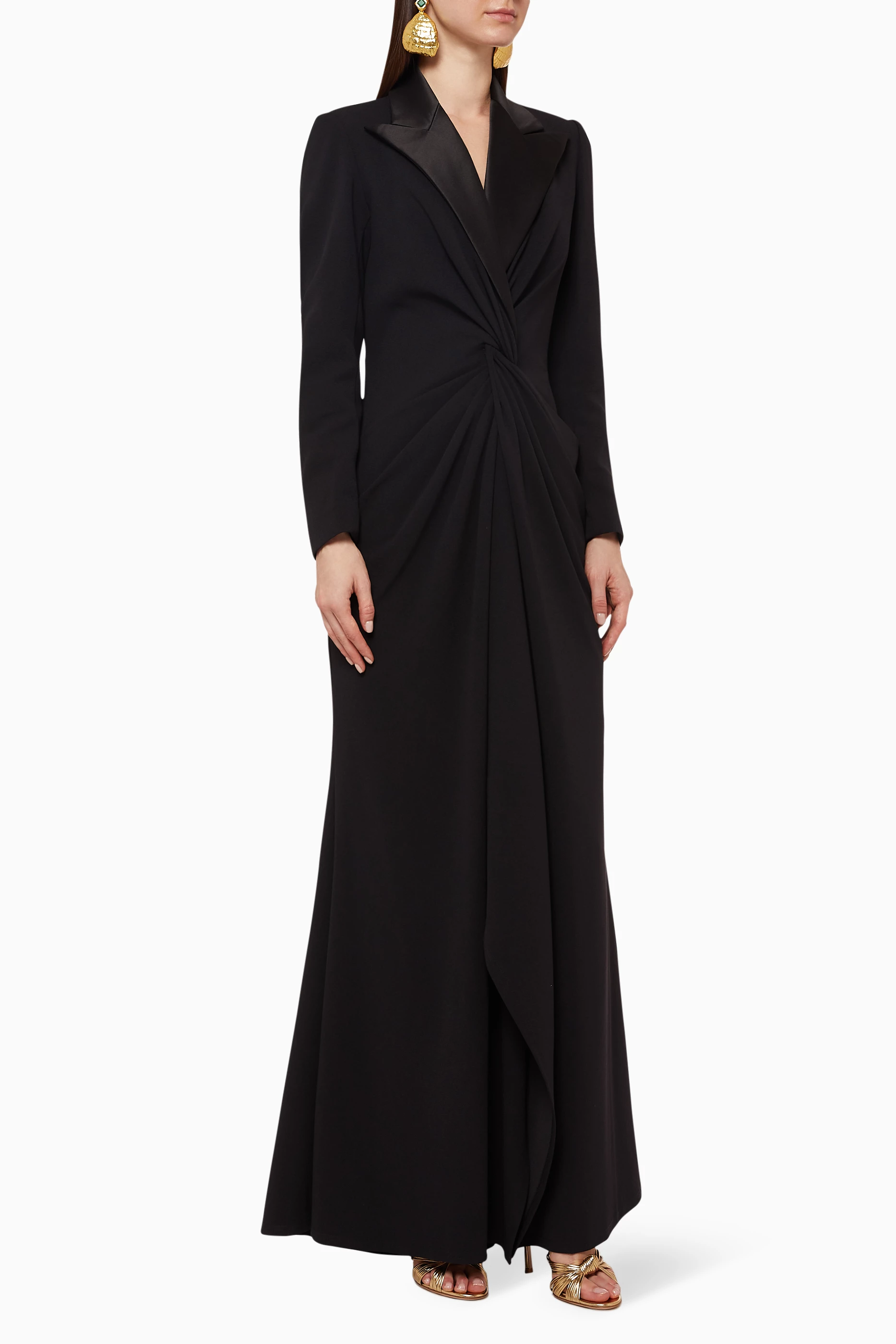 Long tuxedo dress black new arrivals