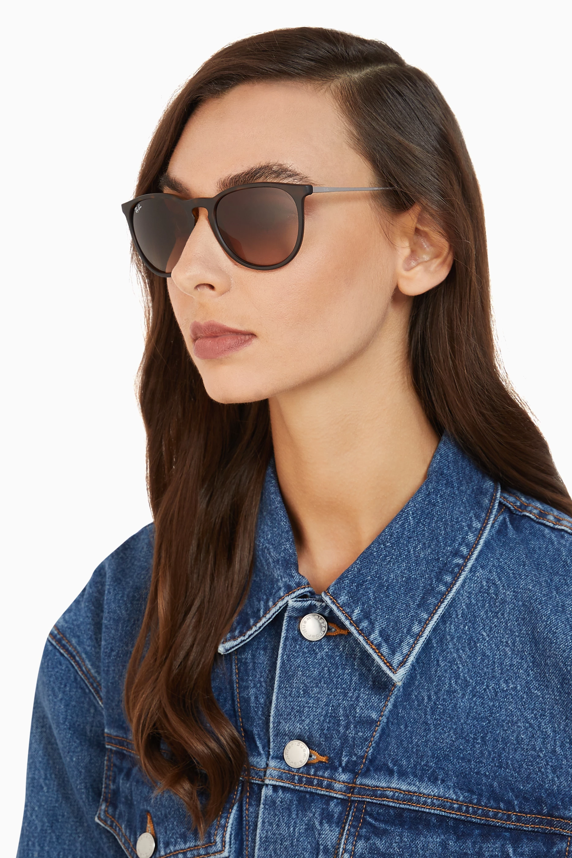 Buy Ray Ban Brown Erika Classic Polarized Sunglasses For Women Online Ounass UAE