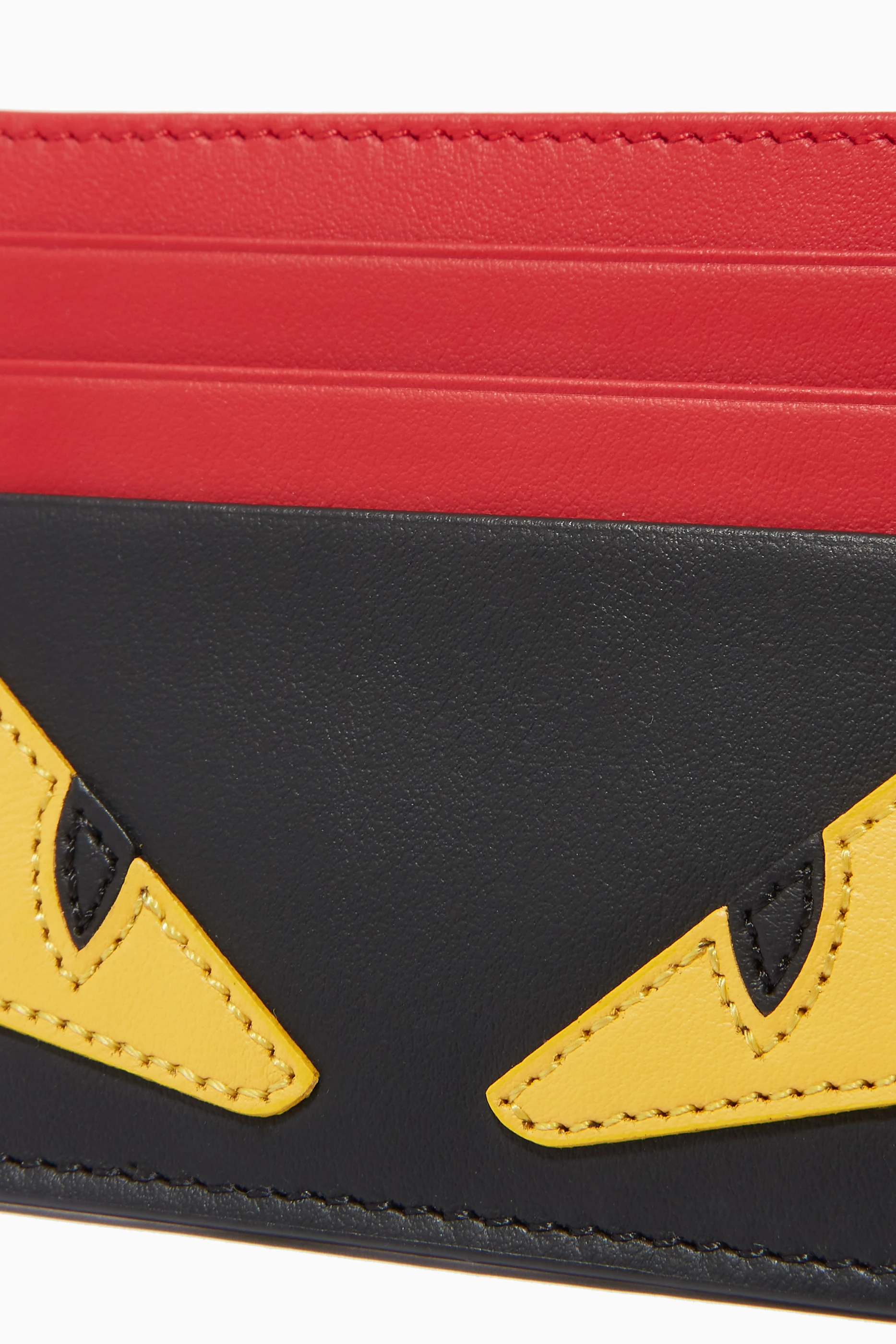 Buy Fendi Black Diabolic Eyes Cardholder in Leather For Men Online Ounass UAE