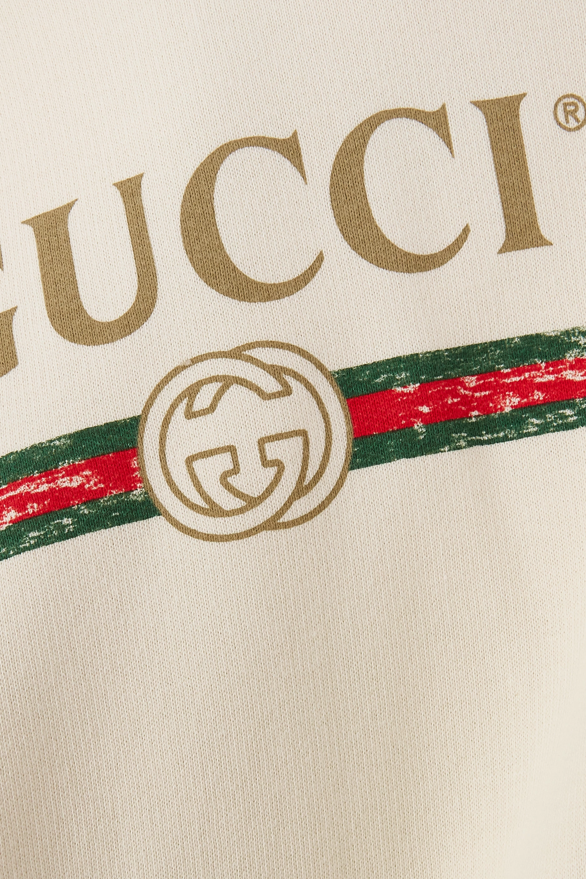 Buy Gucci White Gucci Logo Sweatshirt For Girls Online Ounass UAE