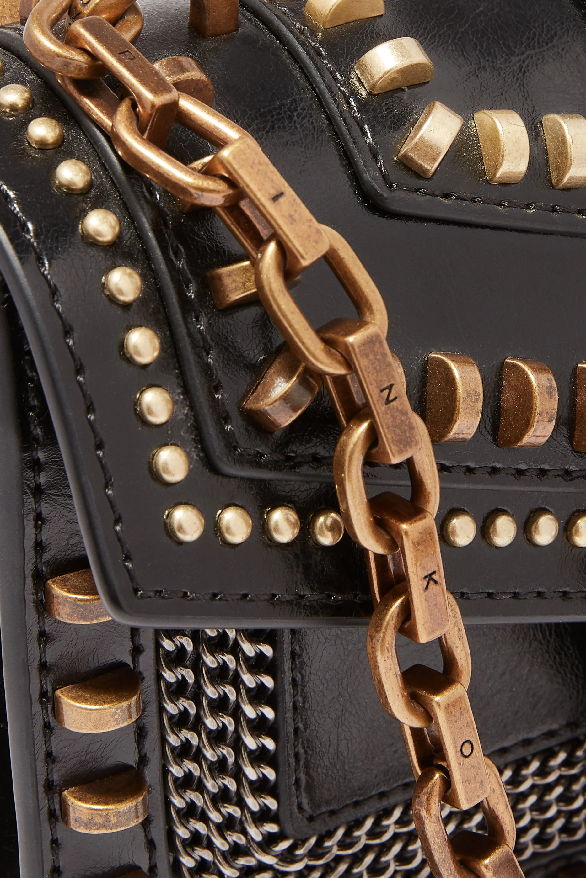Buy PINKO Black Mini Love Mix Studs Bag in Vintage Effect Leather For Women Online Ounass UAE