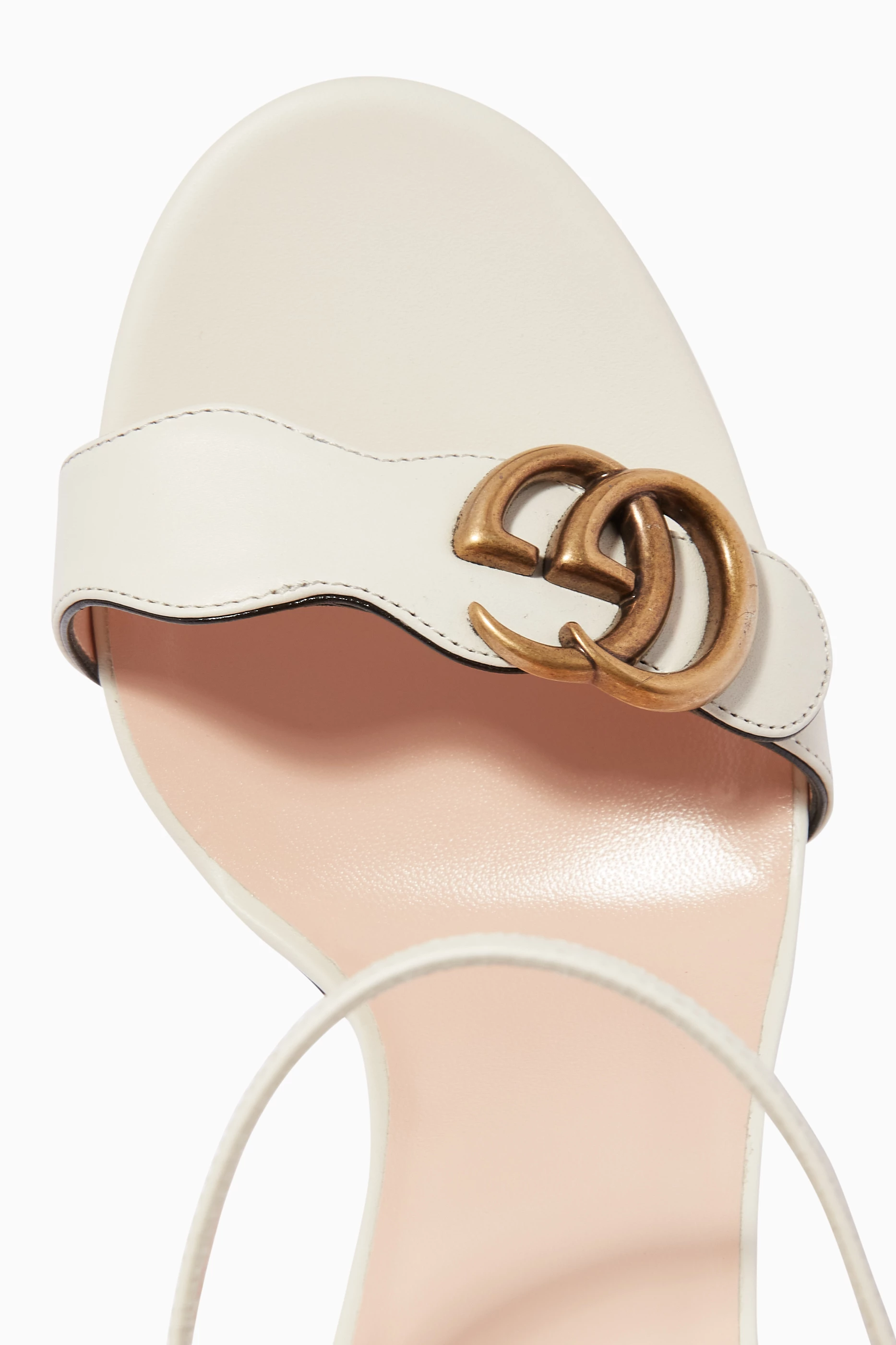 Gucci marmont leather double g sandals top