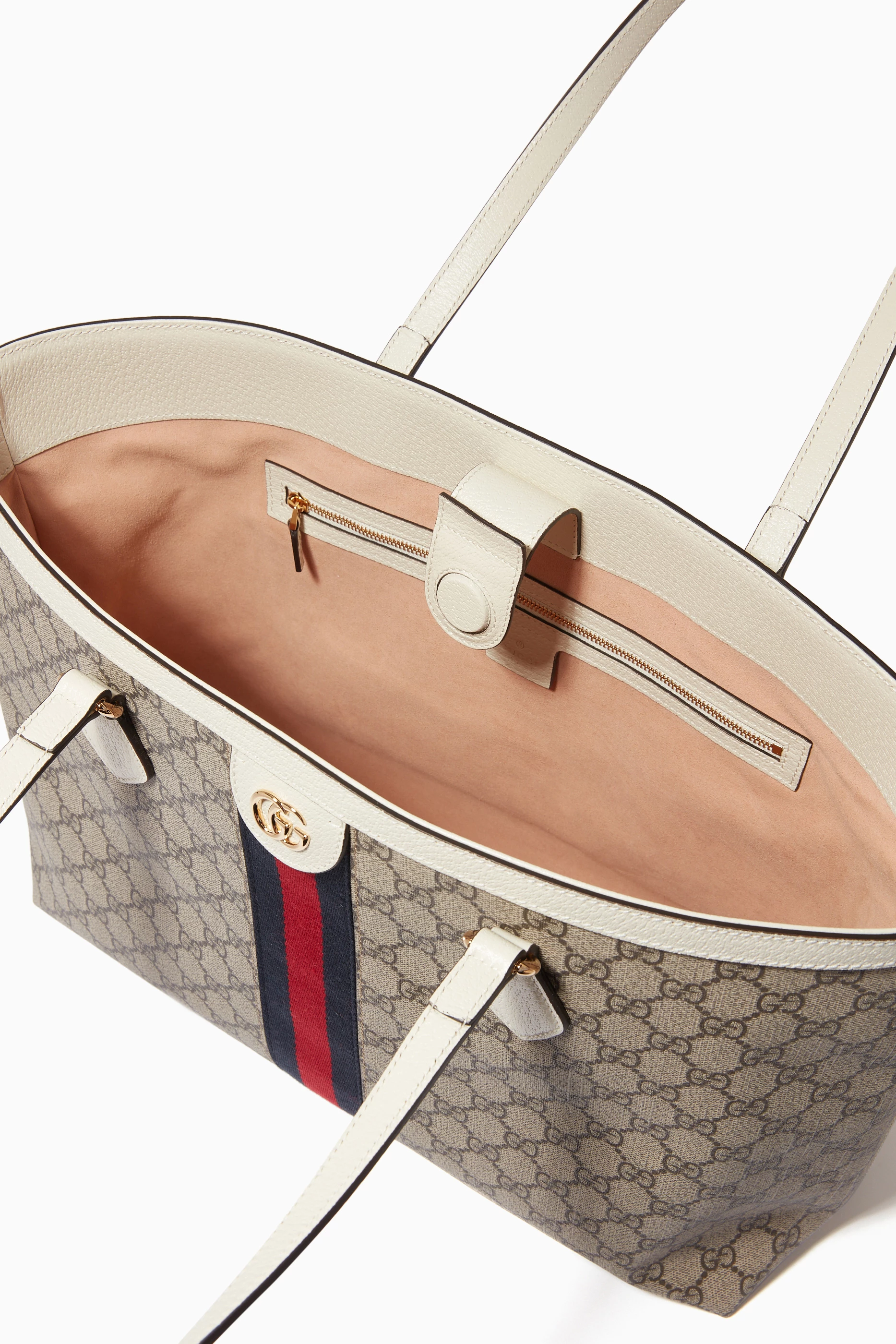 Buy Gucci White Medium GG Ophidia Tote Bag in Canvas For Women Online Ounass UAE