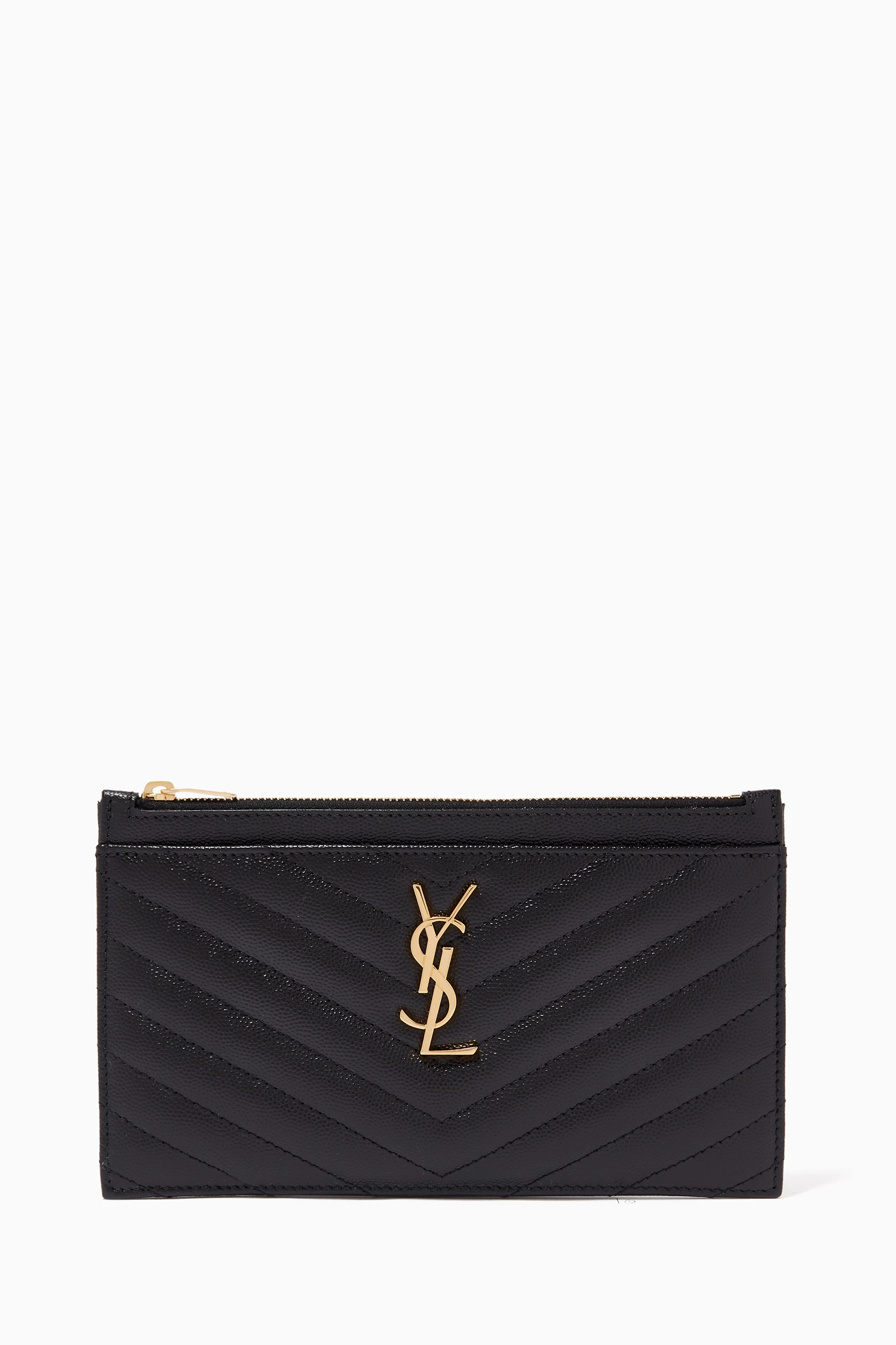 Monogram ysl matte quilted bill pouch wallet store