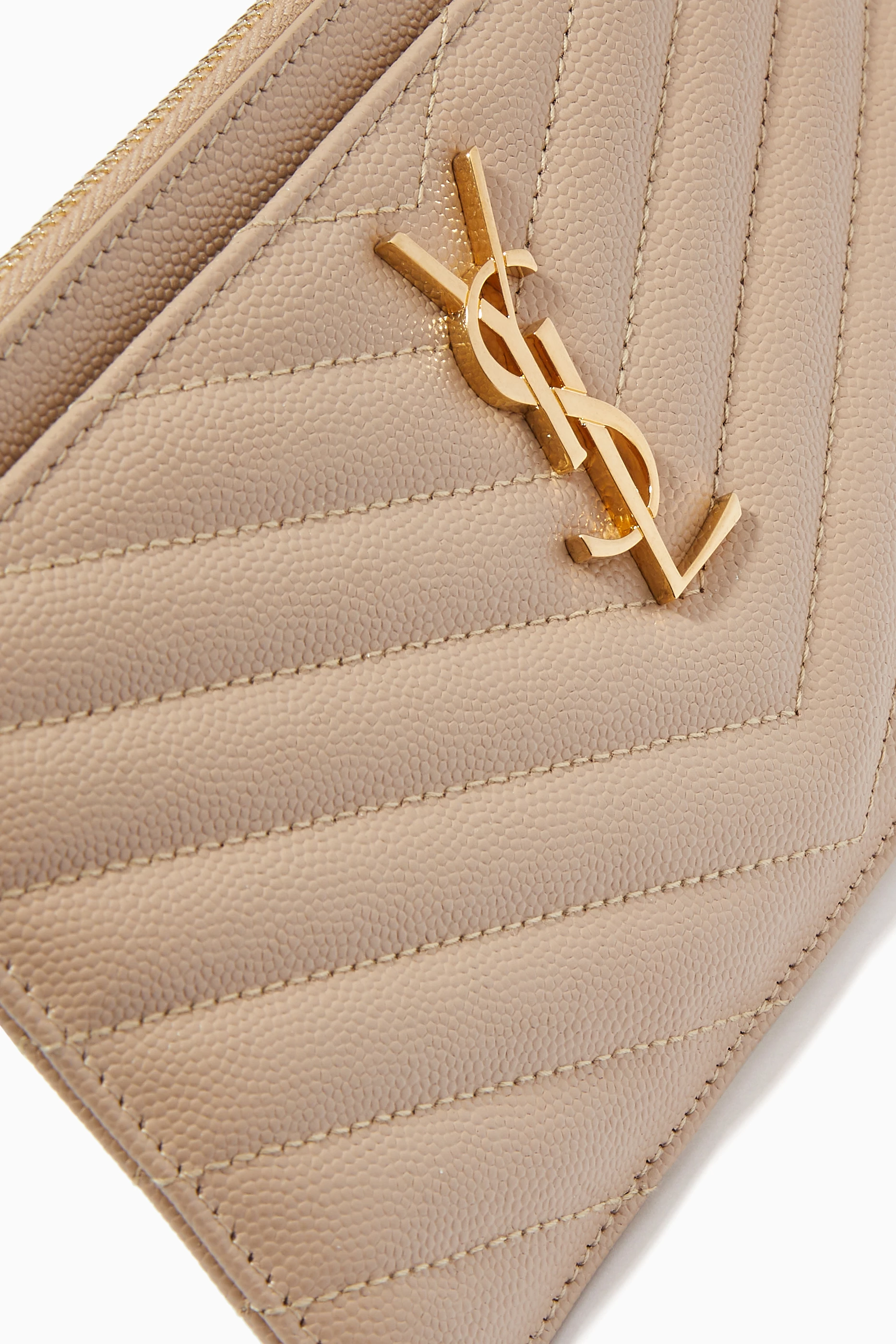 Monogram bill pouch in grain de poudre embossed leather outlet