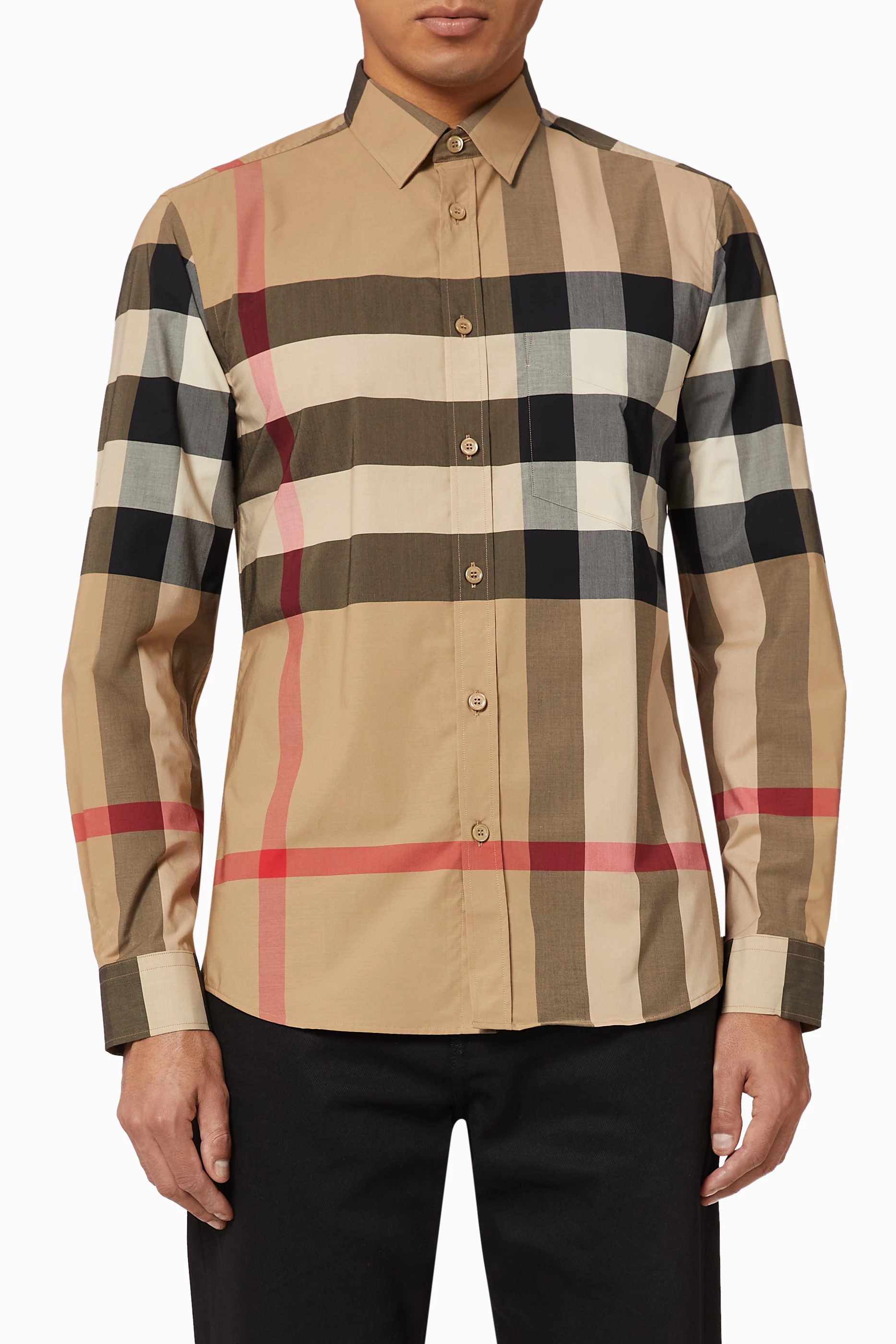 Burberry poplin shirt cheap