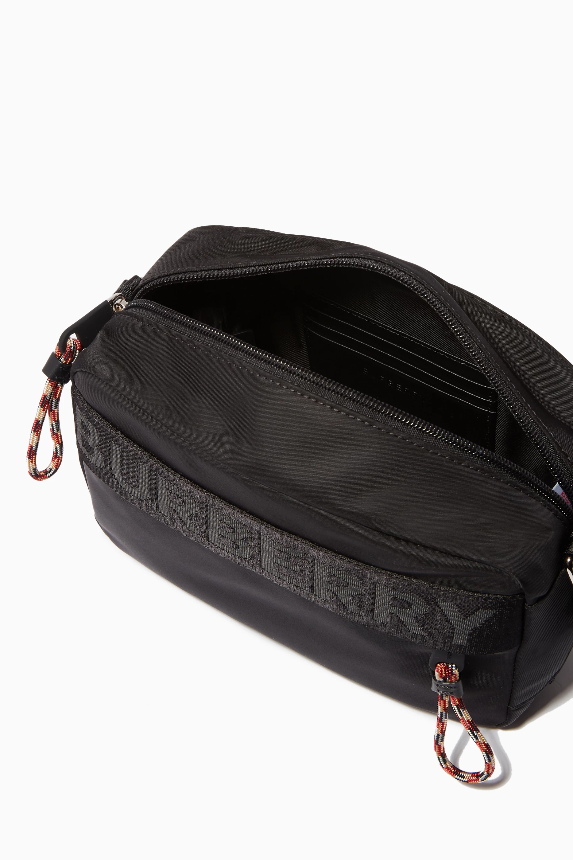 Buy Burberry Black Crossbody Bag in Logo Lettering Nylon For Men Online Ounass UAE