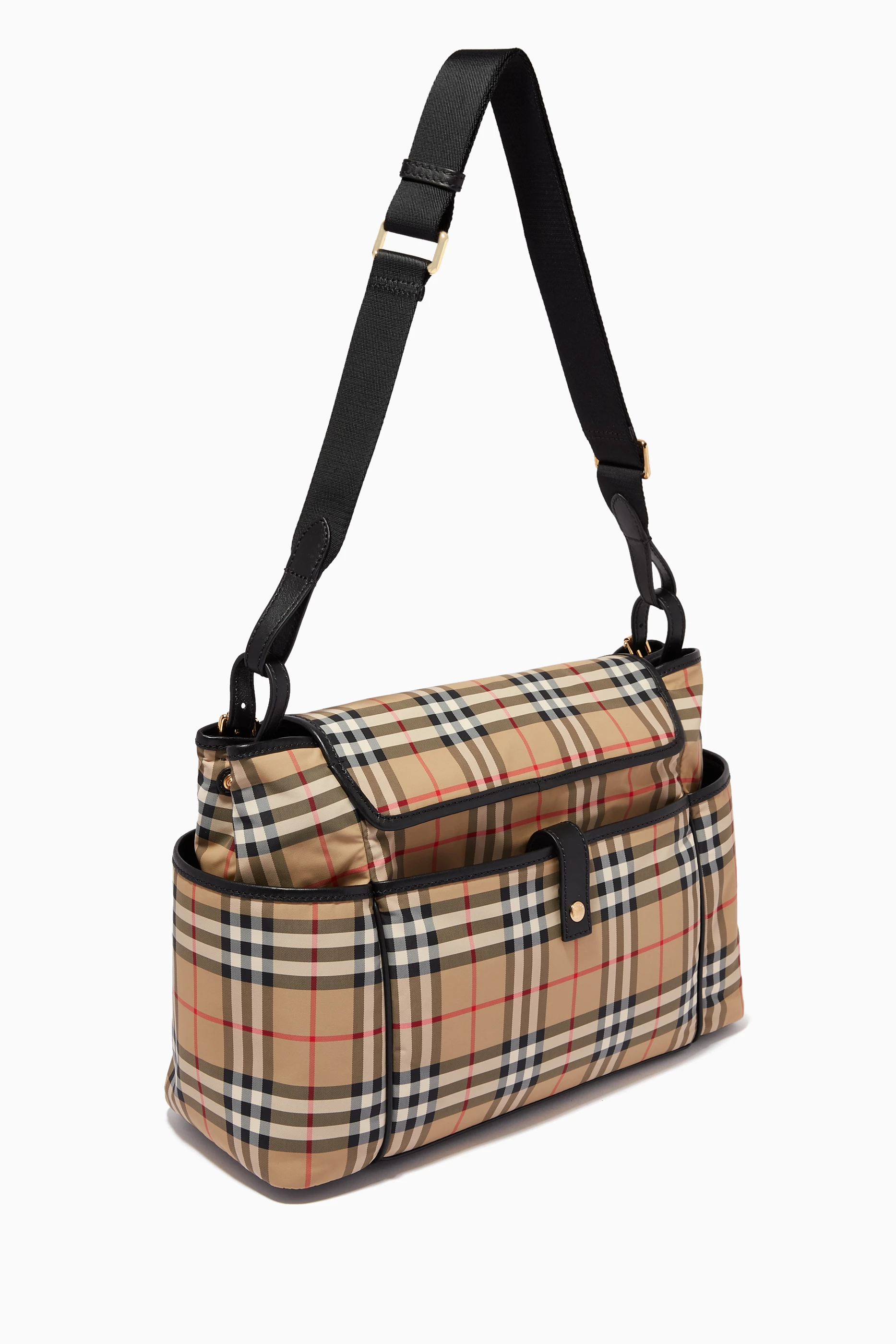 Buy Burberry Neutral Baby Changing Bag in Vintage Check ECONYL For UNISEX Online Ounass UAE