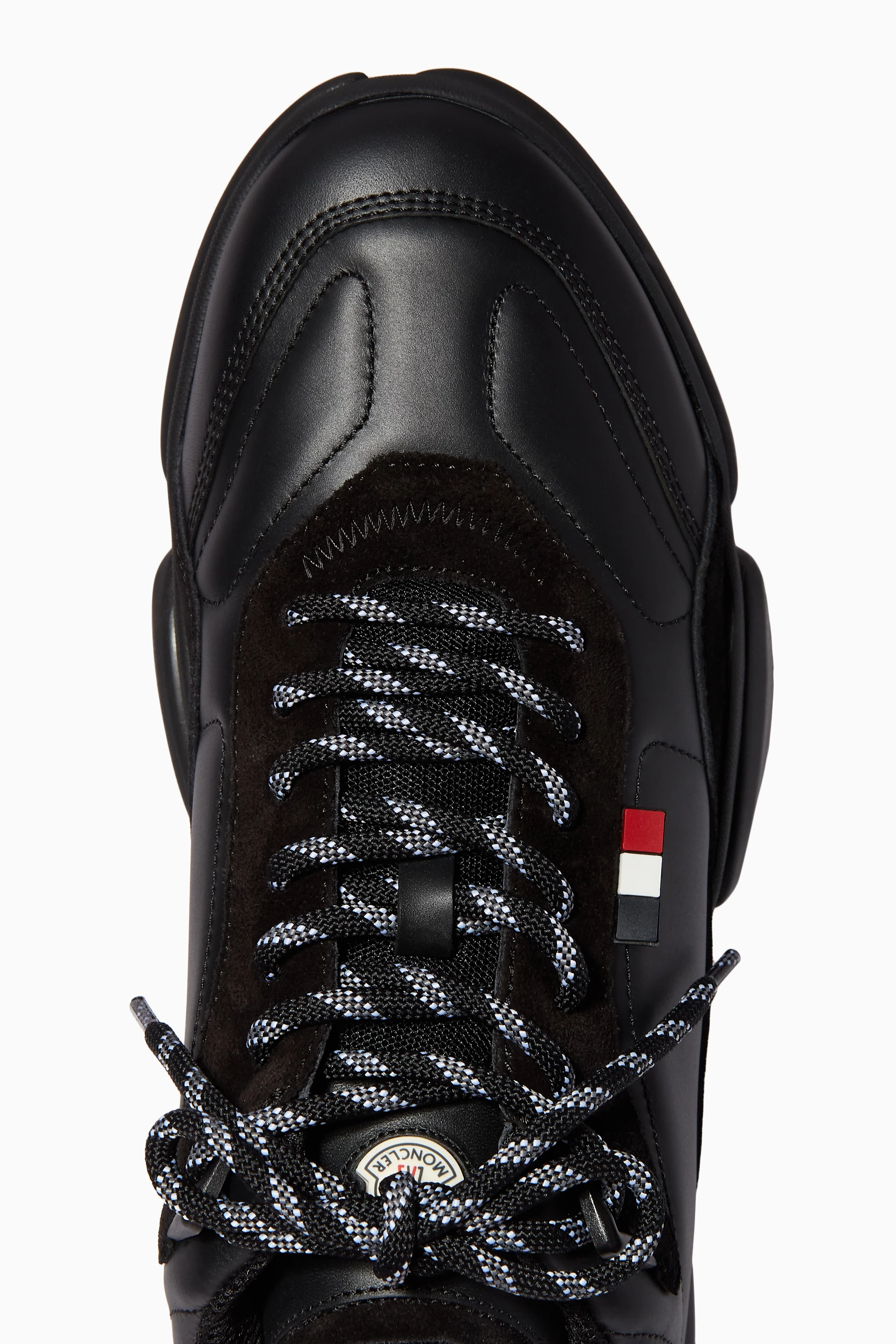 Buy Moncler Black Bubble Sneakers in Leather Suede For Men Online Ounass UAE