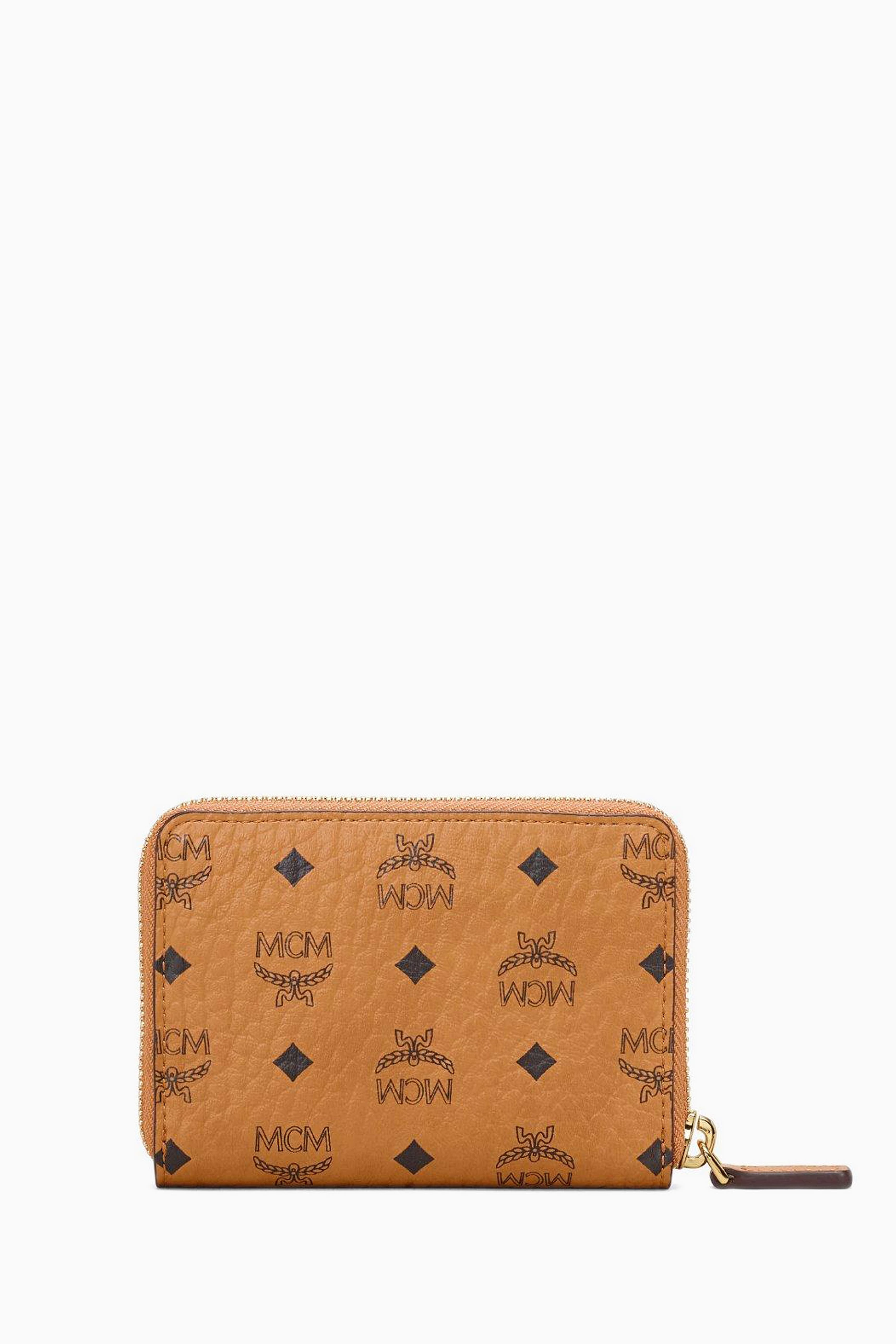 Buy MCM Brown Mini Zip Wallet in Visetos For Women Online Ounass UAE