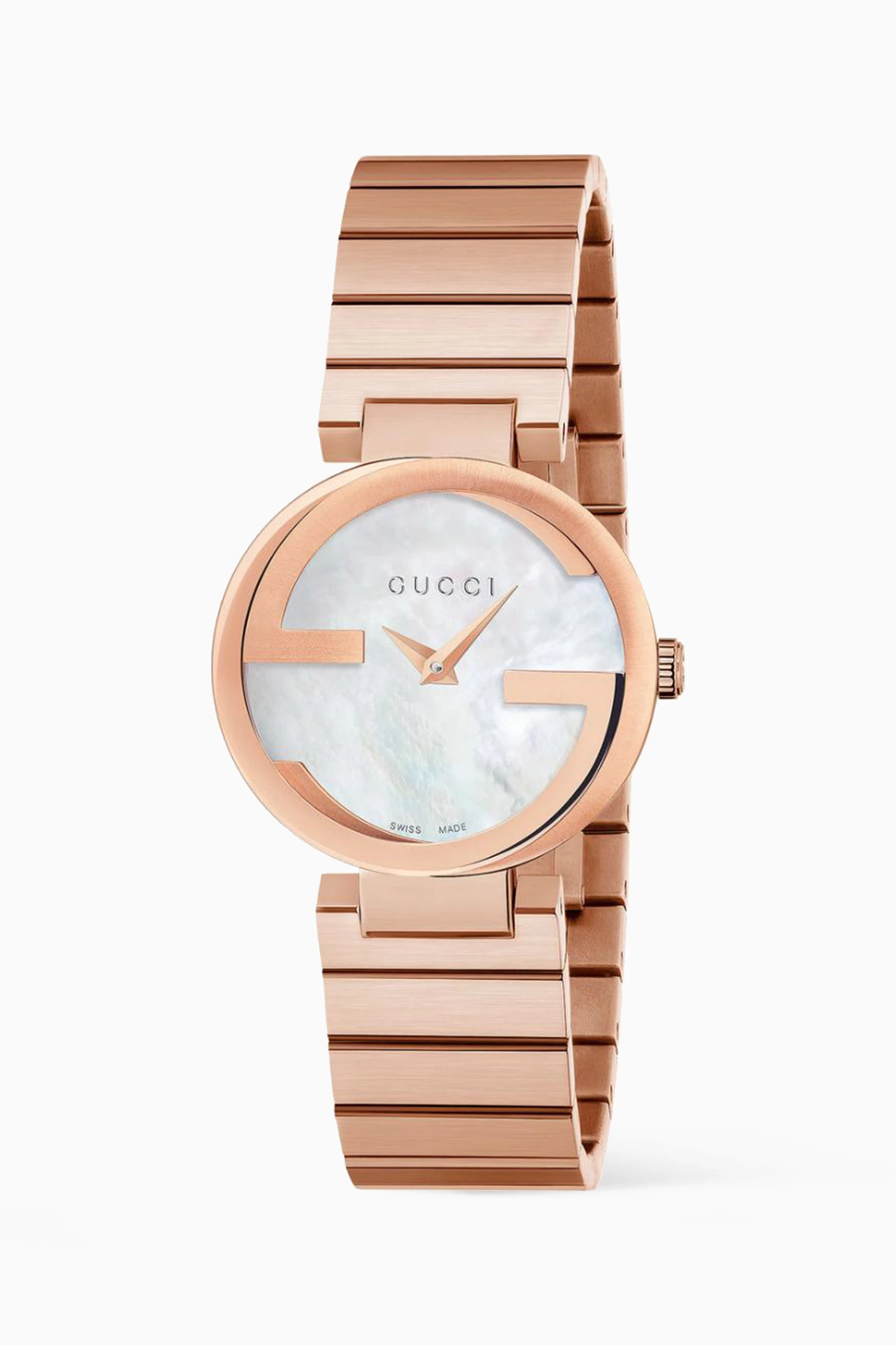Buy Gucci Rose Gold Interlocking G Watch 29mm For Women Online Ounass UAE