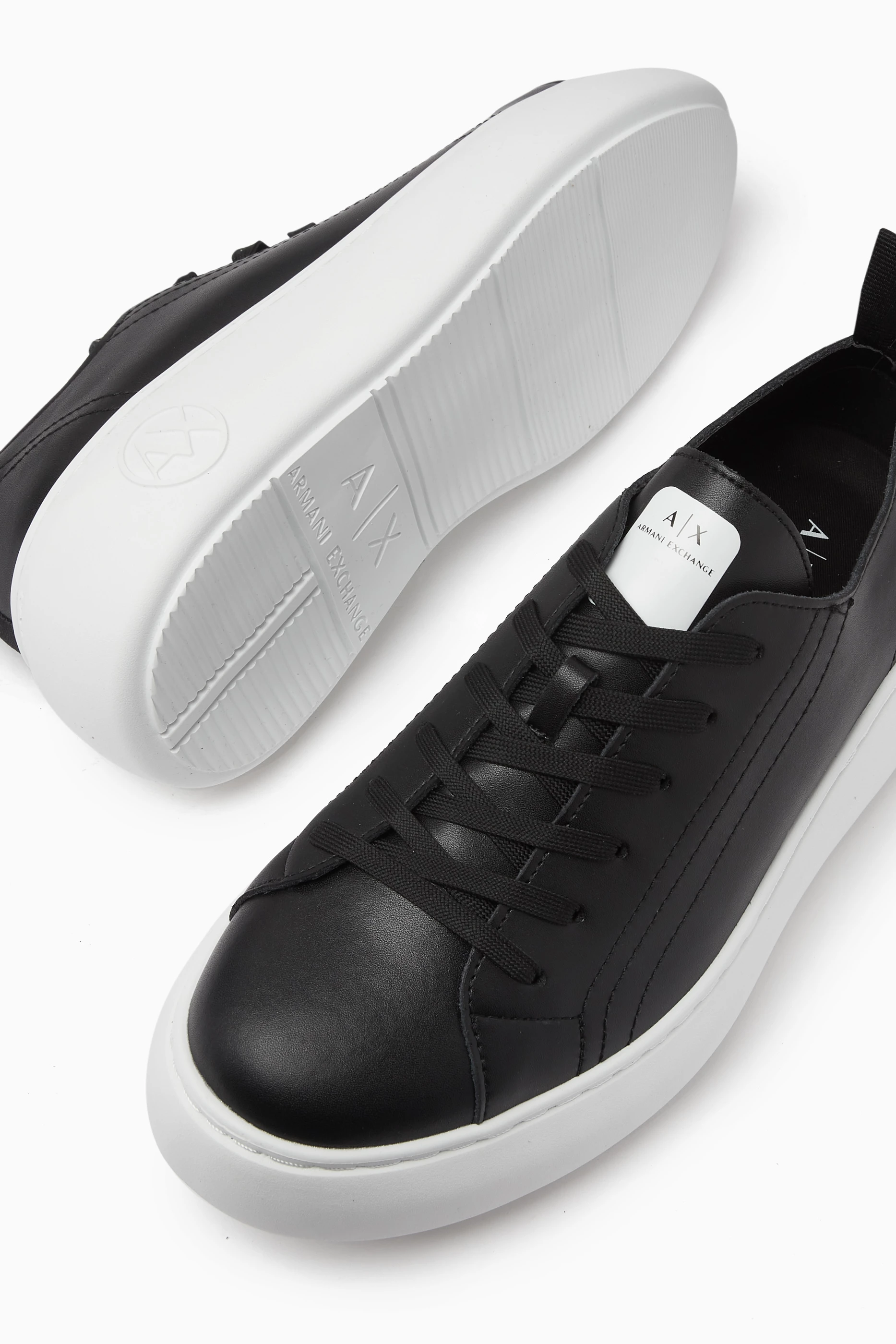Armani exchange shoes black cheap