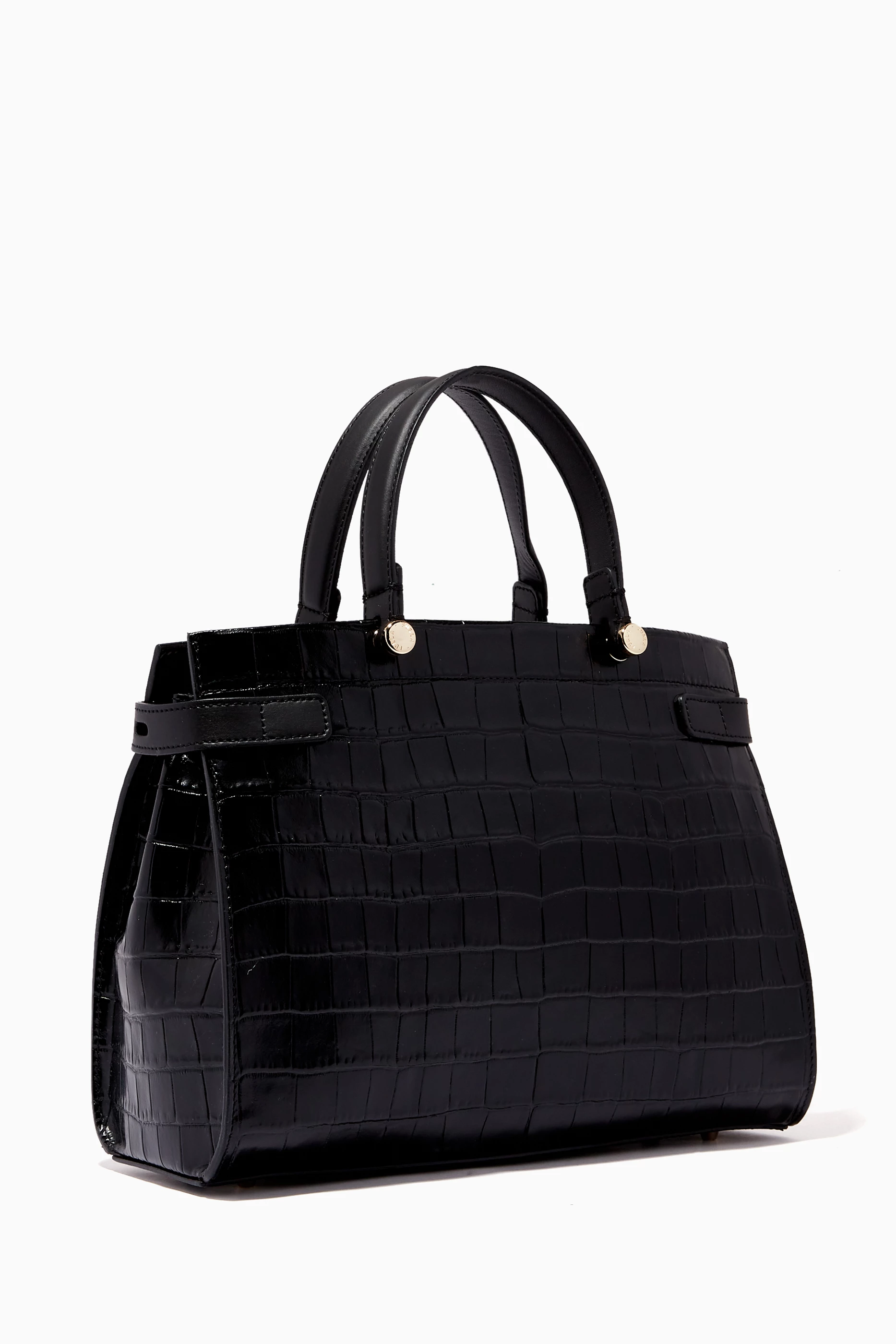 Buy Furla Black Furla Lady M Tote Bag in Croc Embossed Leather For Women Online Ounass UAE