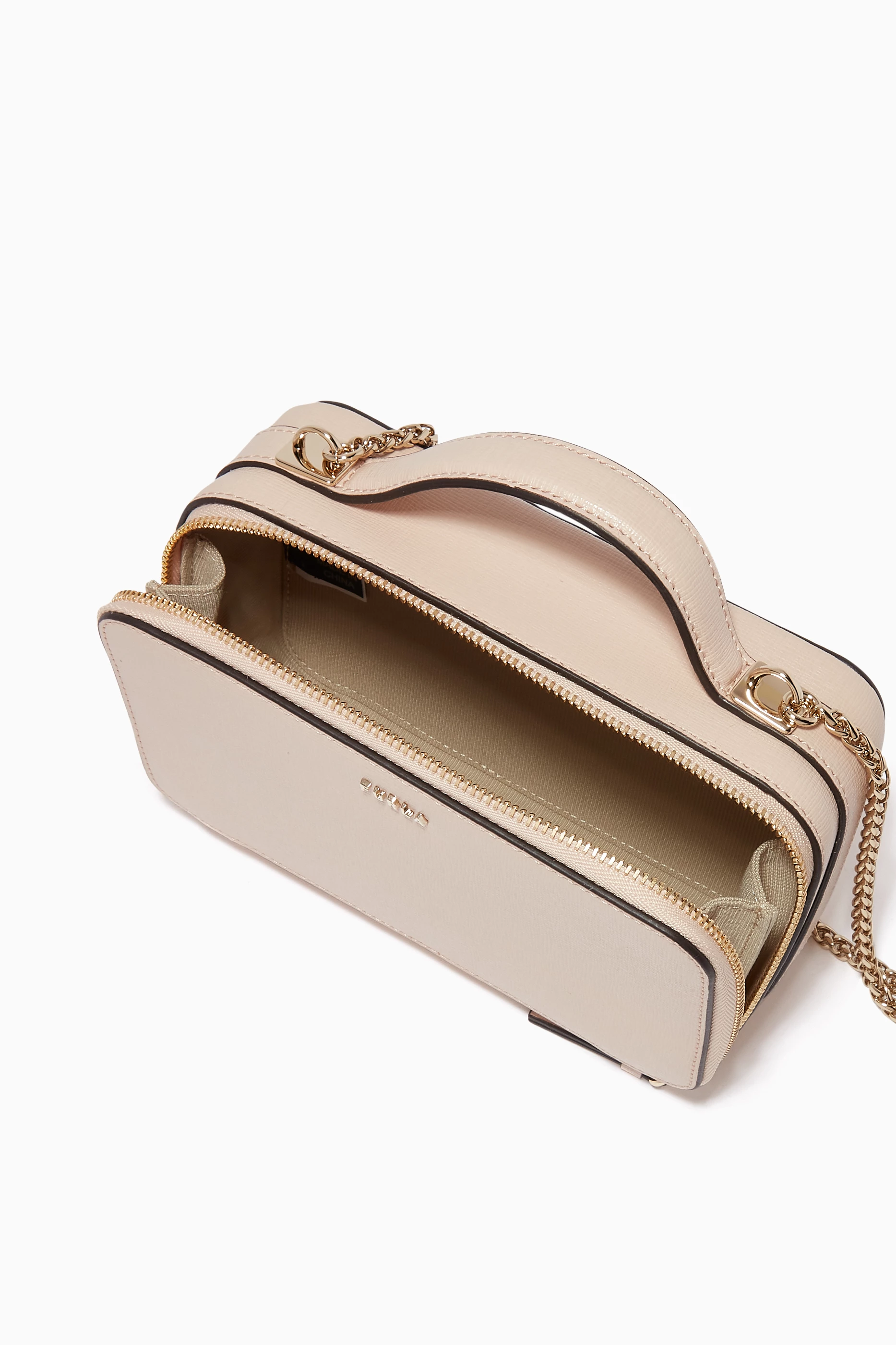 Buy Furla Pink Furla Babylon Camera Crossbody Bag in Leather For Women Online Ounass UAE