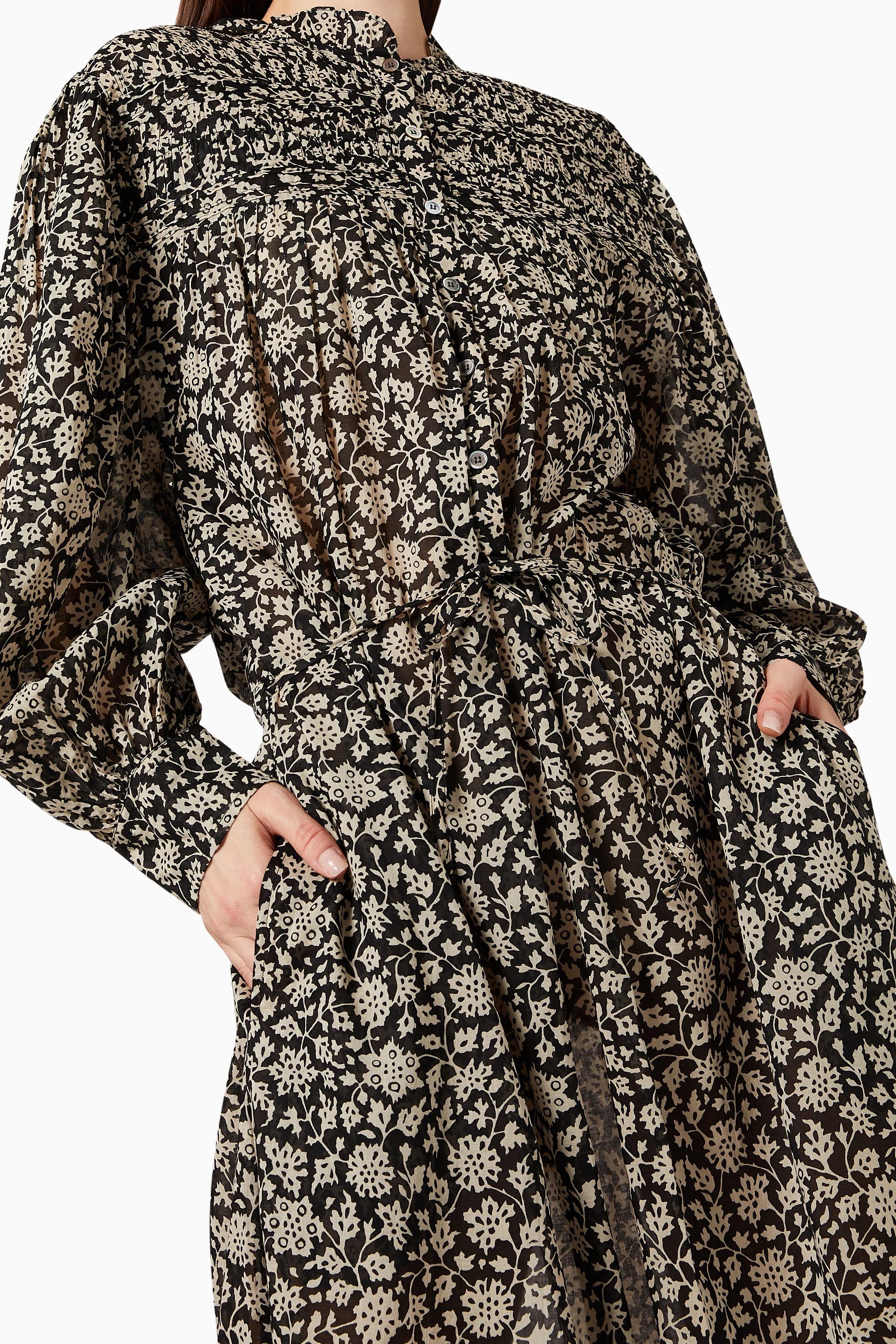 驚きの安さ Buy Isabel Marant Etoile Black Perkins Cotton Dress For ワンピース
