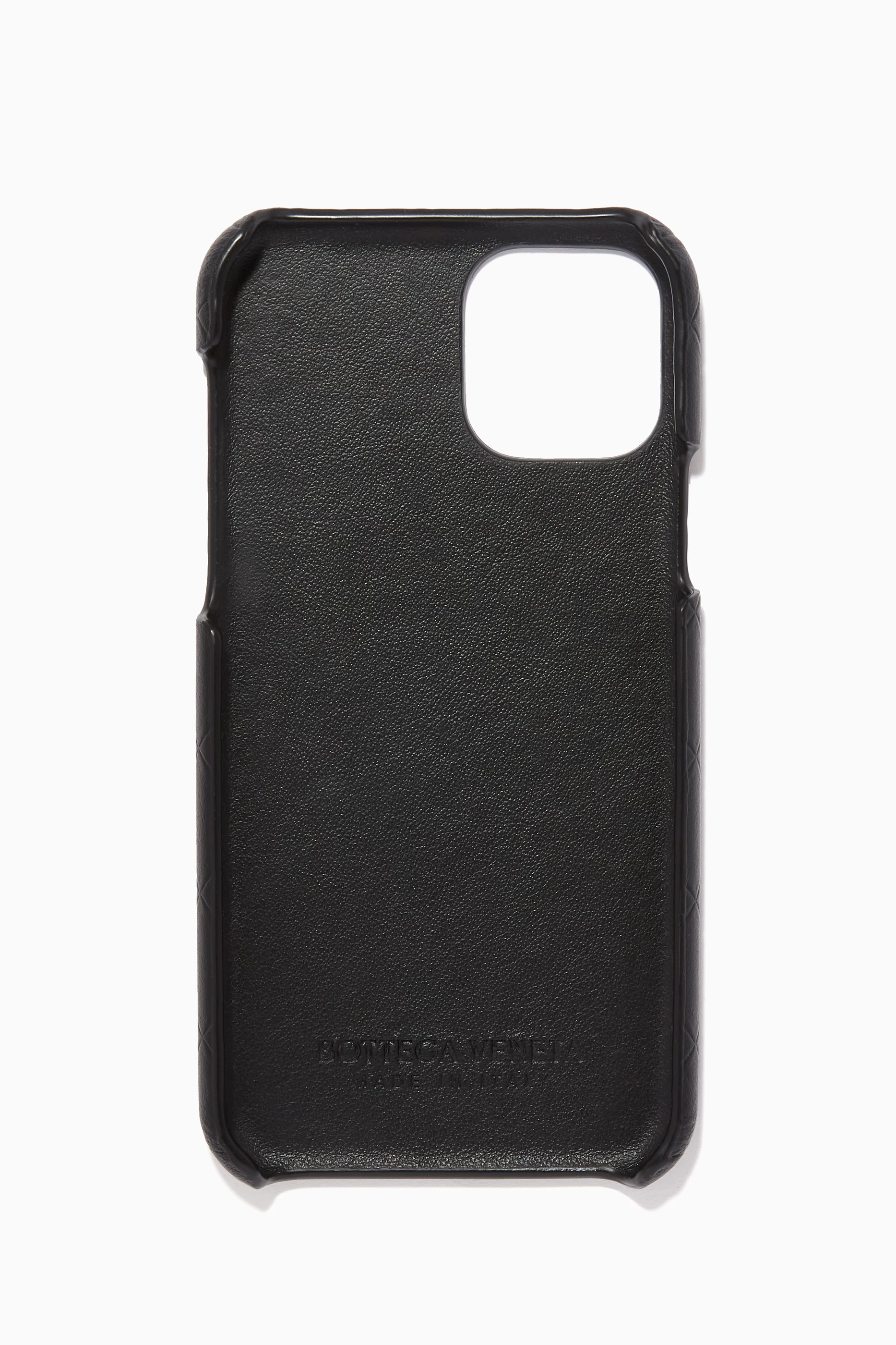 Buy Bottega Veneta Black iPhone 11 Pro Case in 3D Intarsio