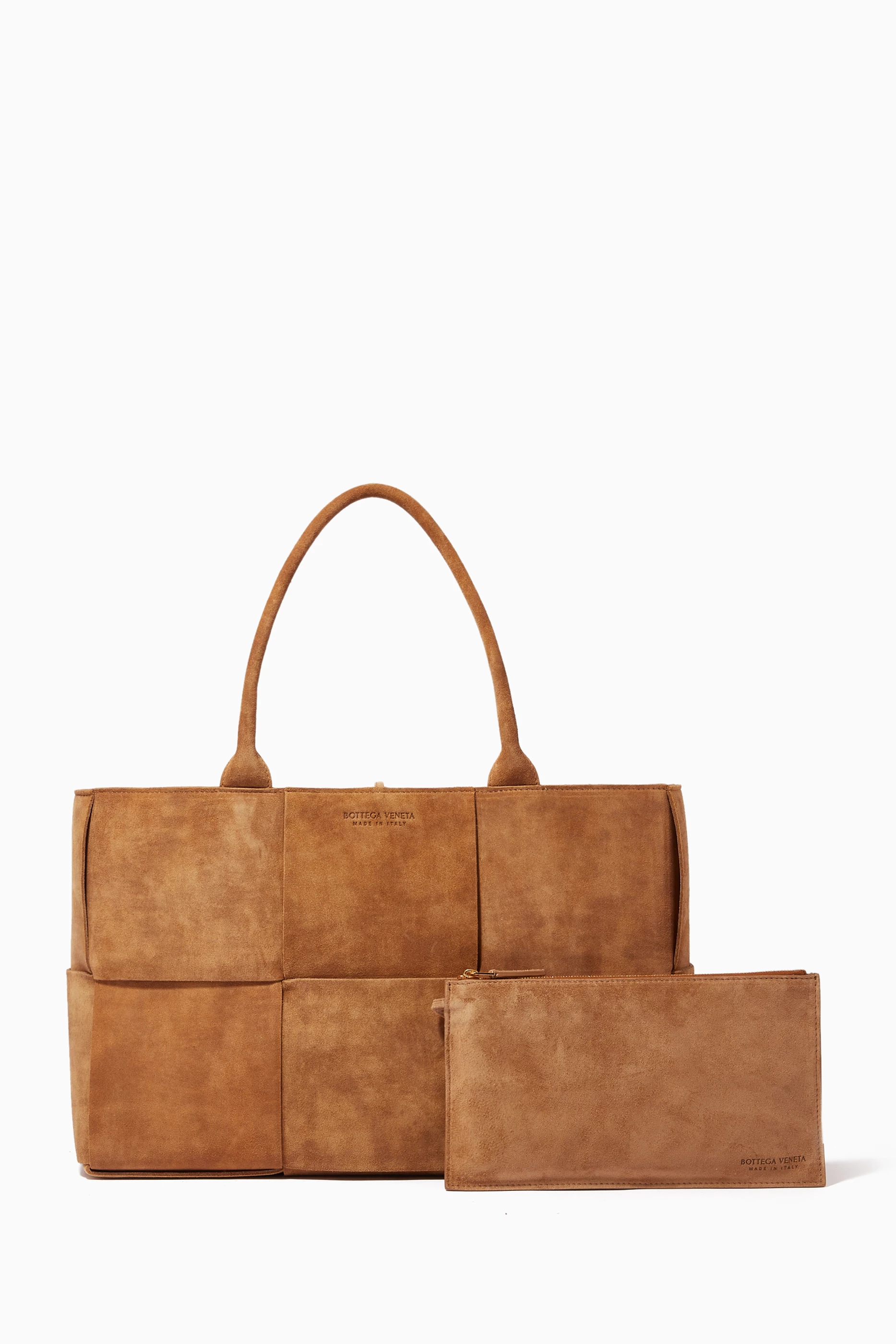 Bottega Arco Arco Tote Suede Arco Tote Bottega Veneta Brown In