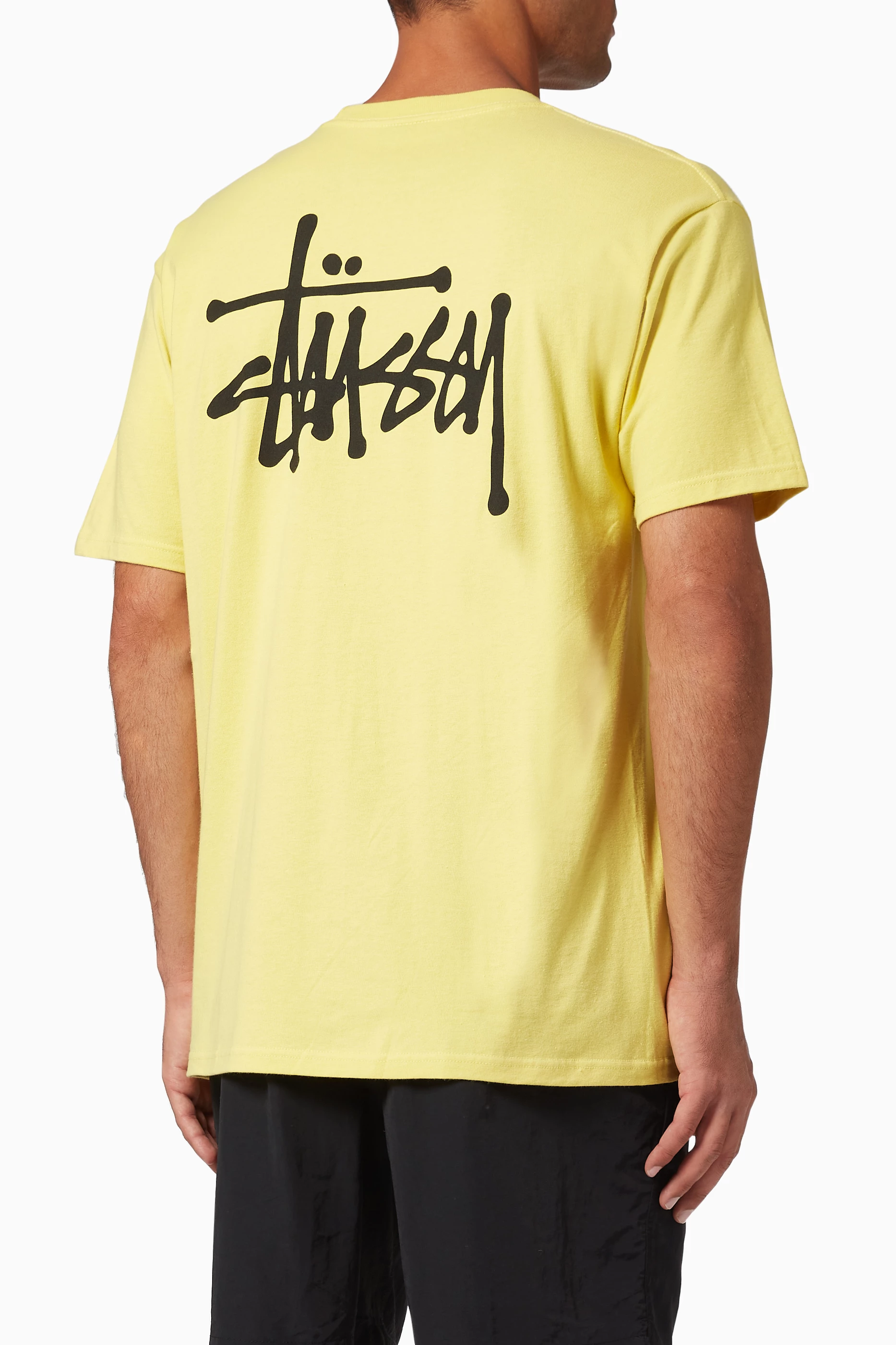 Stussy yellow t shirt cheap