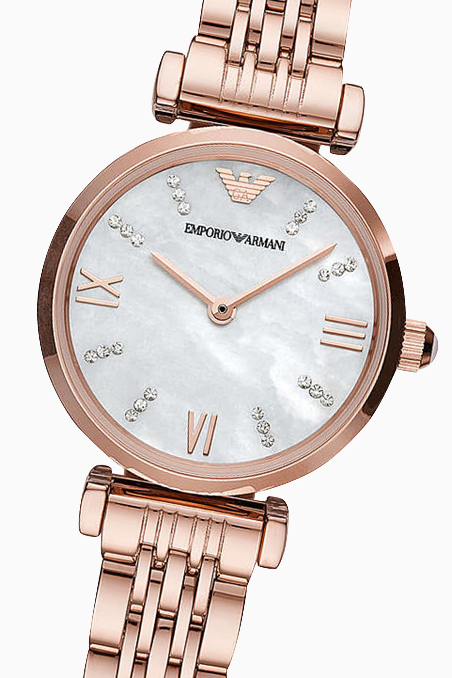Buy Emporio Armani Rose Gold Gianni Quartz Watch For Women Online Ounass UAE