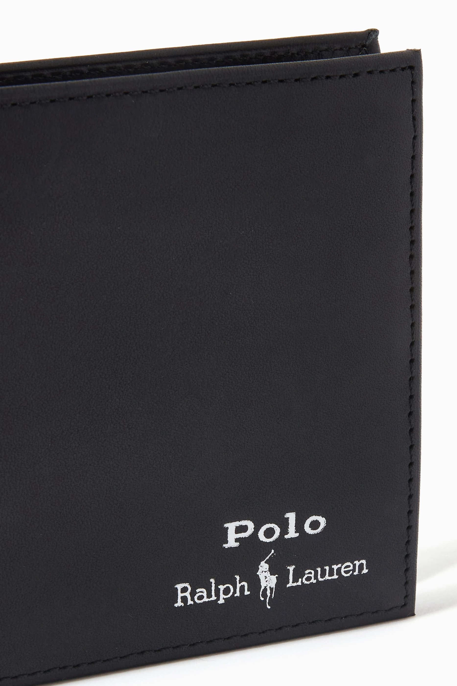 Buy Polo Ralph Lauren Black Logo Embossed Wallet in Leather For Men Online Ounass UAE