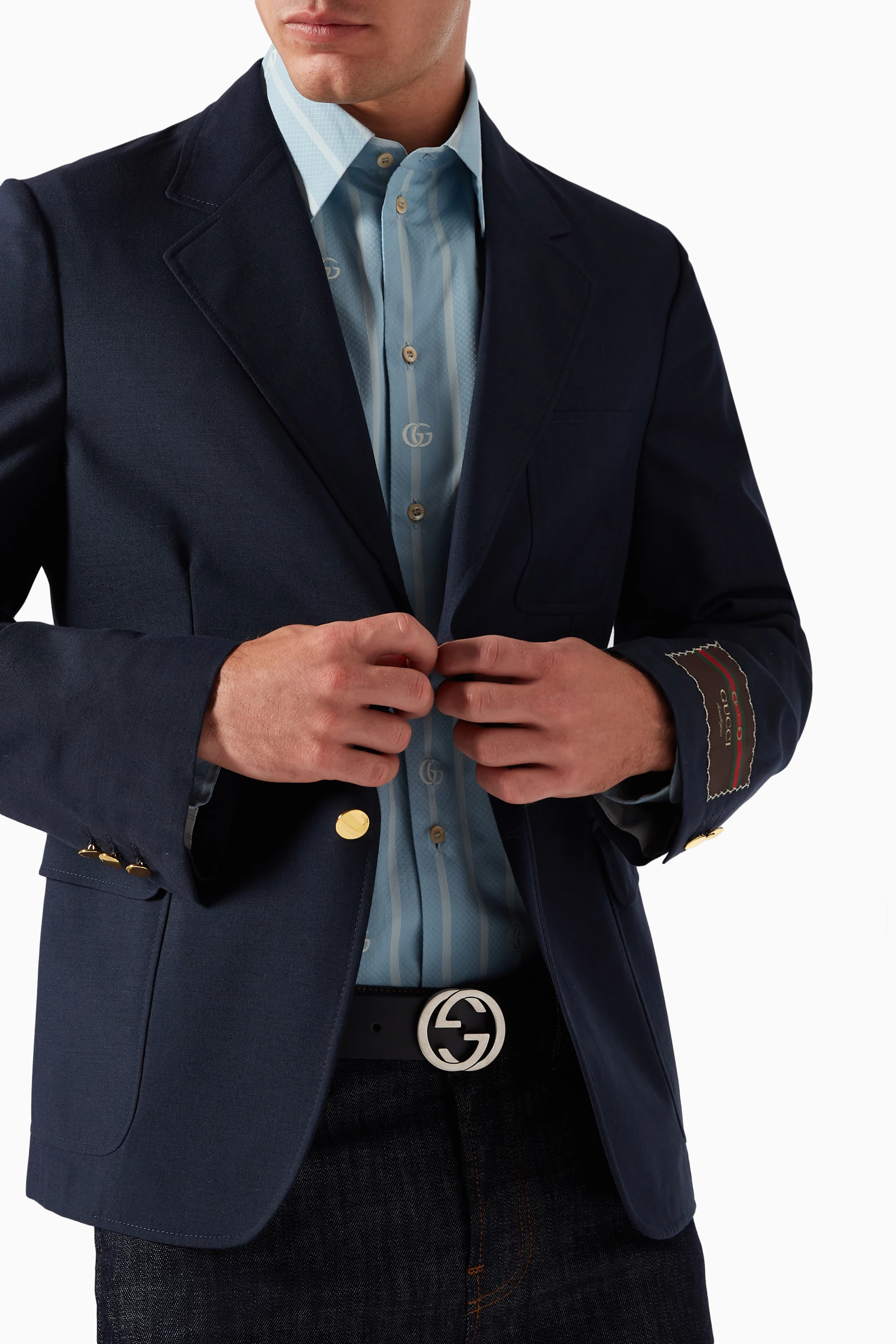 Gucci belt with men's suit discount