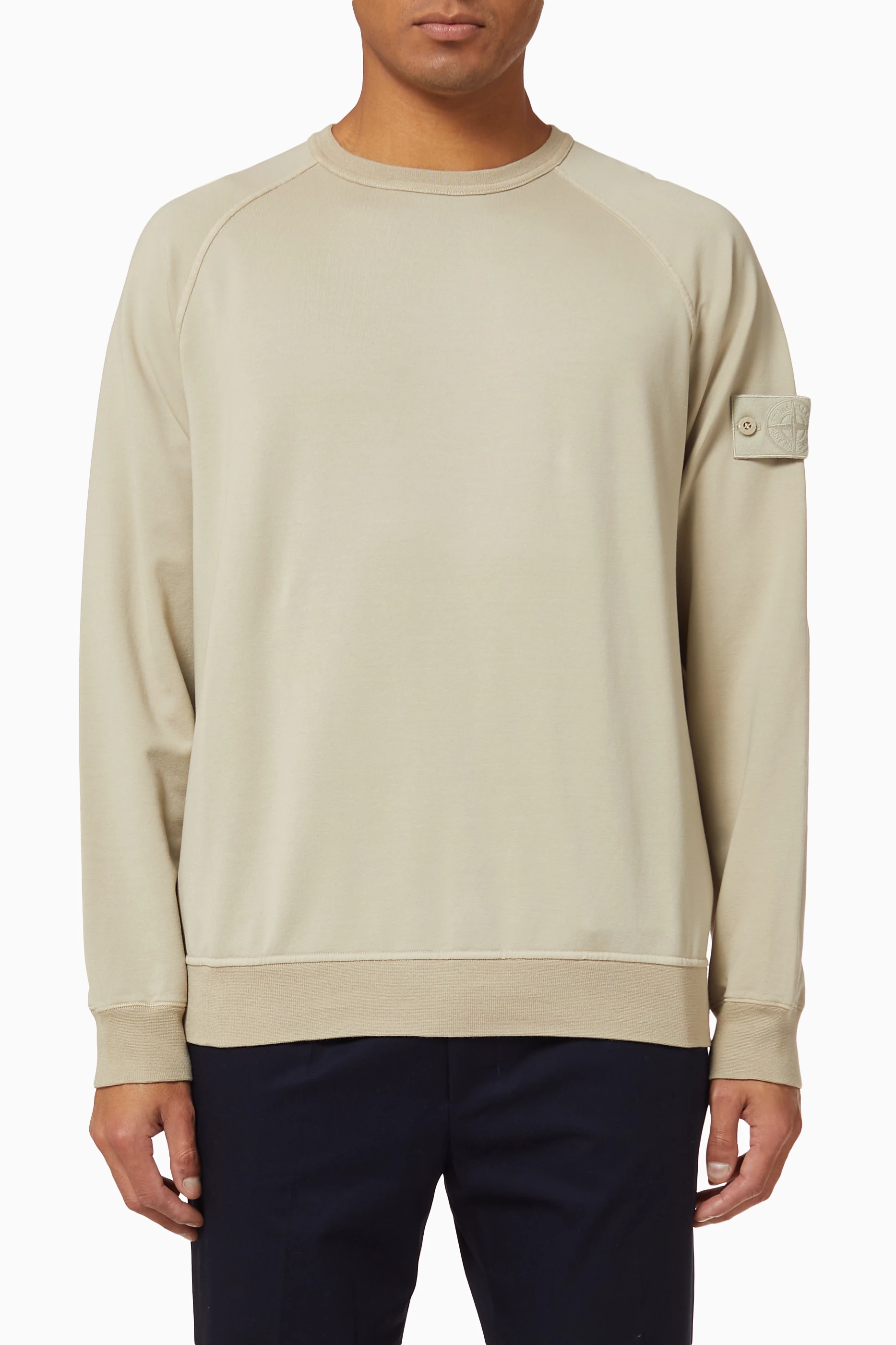 Buy Stone Island Neutral Ghost Piece Fleece Sweatshirt For Men Online Ounass UAE