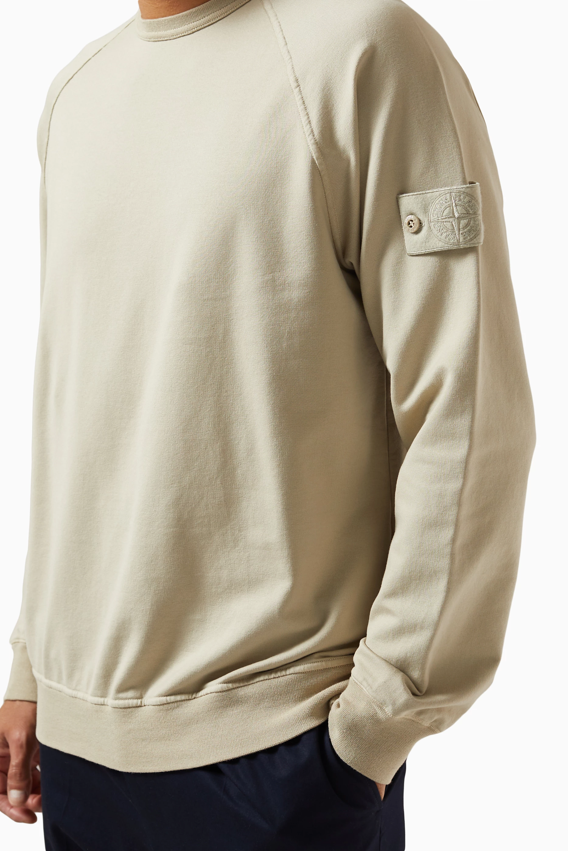 Buy Stone Island Neutral Ghost Piece Fleece Sweatshirt For Men Online Ounass UAE