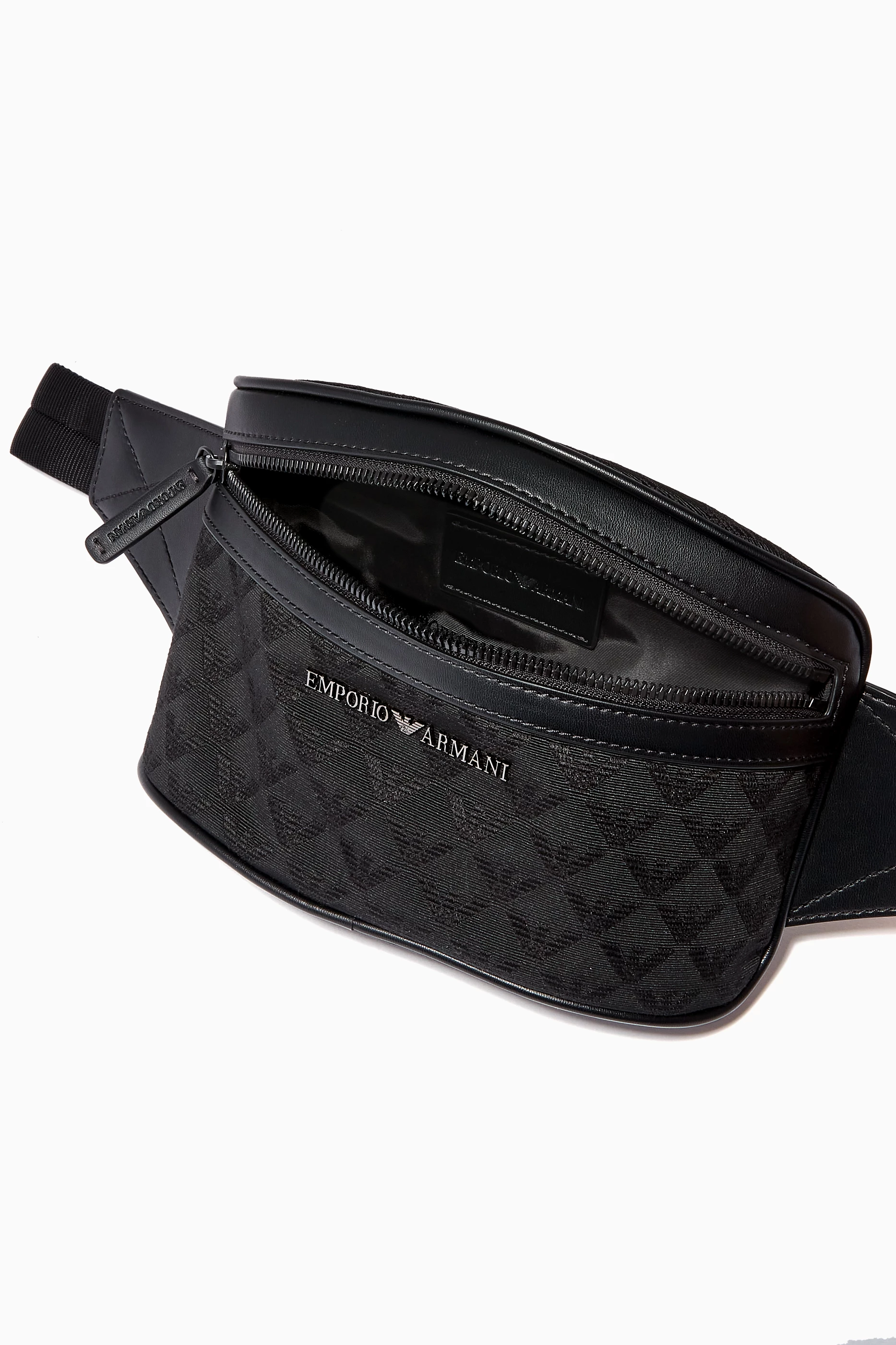 Buy Emporio Armani Black EA Eagle Belt Bag in Nylon For Men Online Ounass UAE