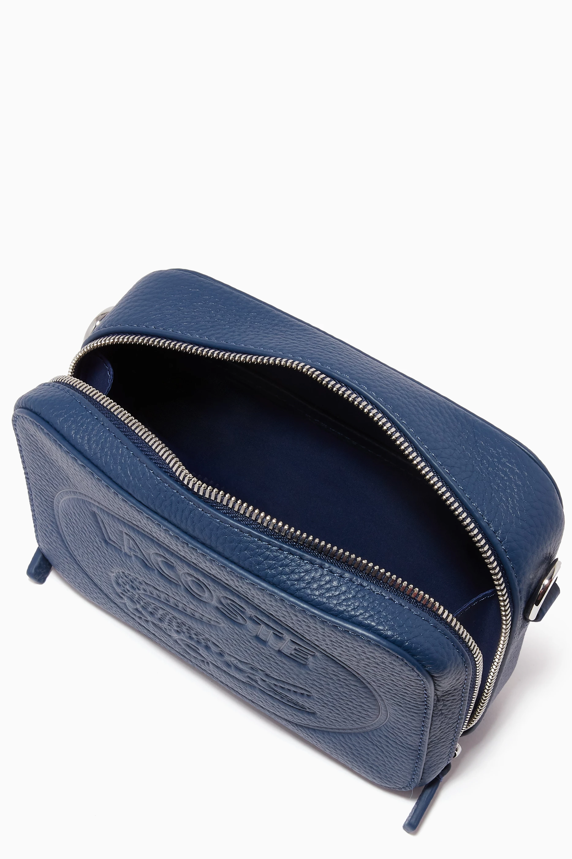 Women's croco crew grained leather zip shoulder bag on sale